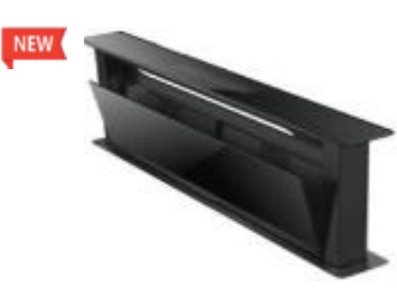 CM COMO 90 Q-BIC VIS HEAD BLACK VIS 90 cm Downdraft Hood