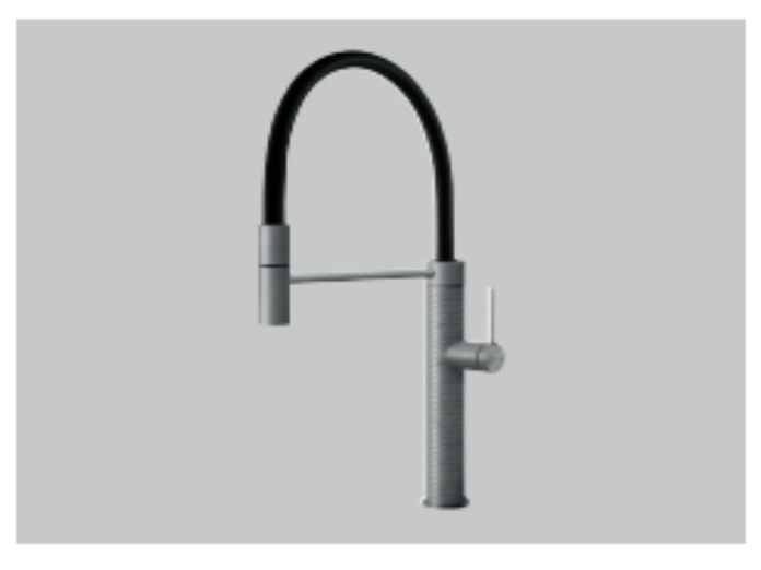 Foster 8424 100 (Skin Steel Satin) Kitchen Mixer Tap