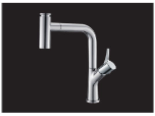 Elba GH-6040 Pull-Out Kitchen Mixer Tap
