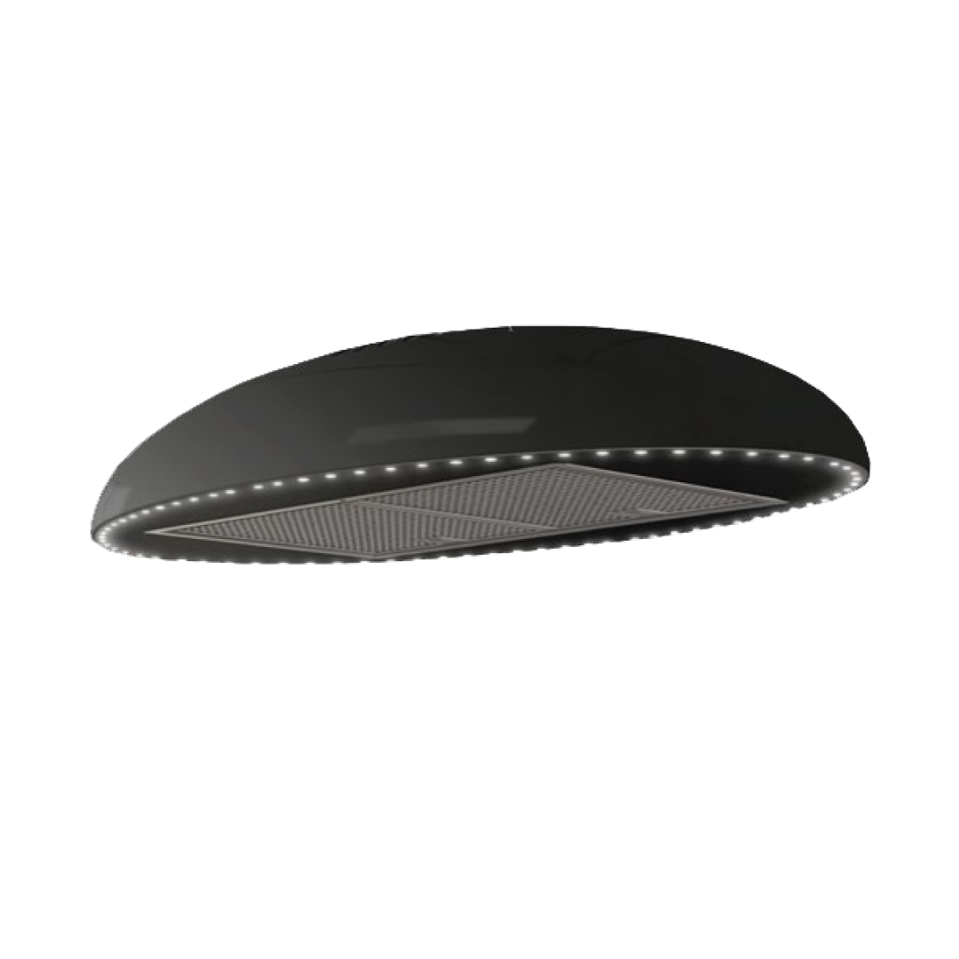 Airforce 100 cm Island Cooker Hood (Matte Black) ECLIPSE - MATTE BLACK