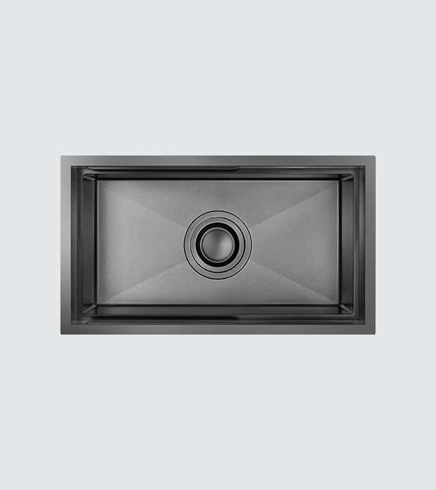Algor AUMS750-428BK 75 cm Undermount Kitchen Sink