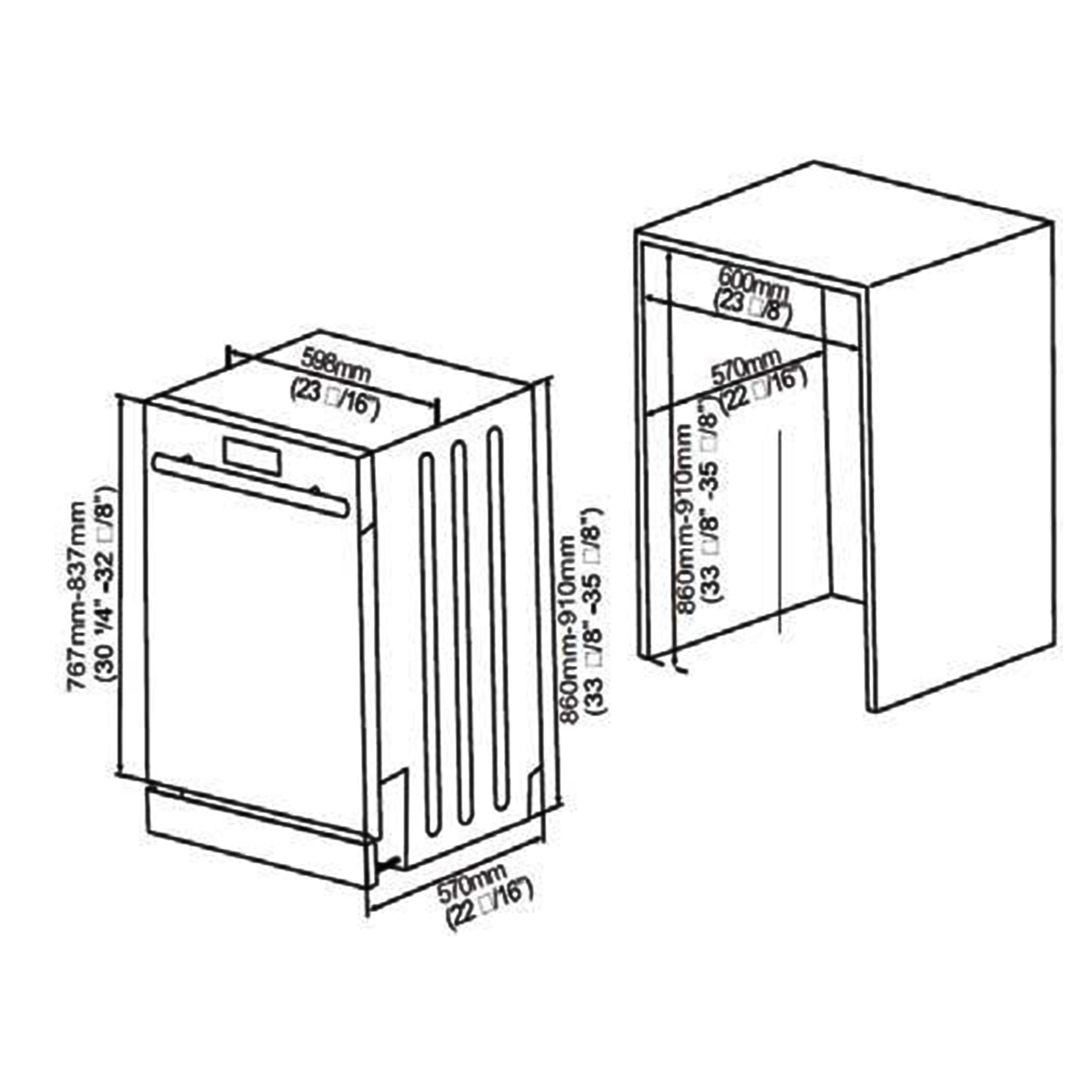 CM Built-in Dishwasher ZDT-D22