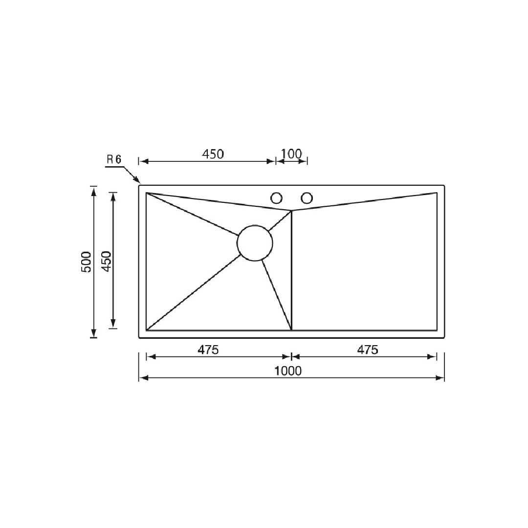 CM 100 cm Sink SPACE - view 2