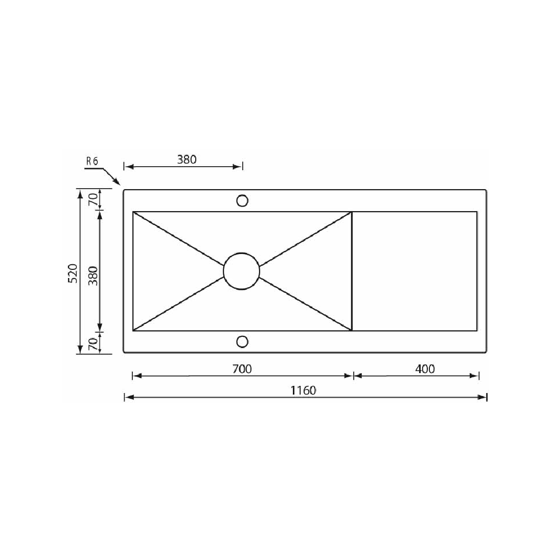 CM 80 cm Sink REVERS 1160x520 012989 - view 2