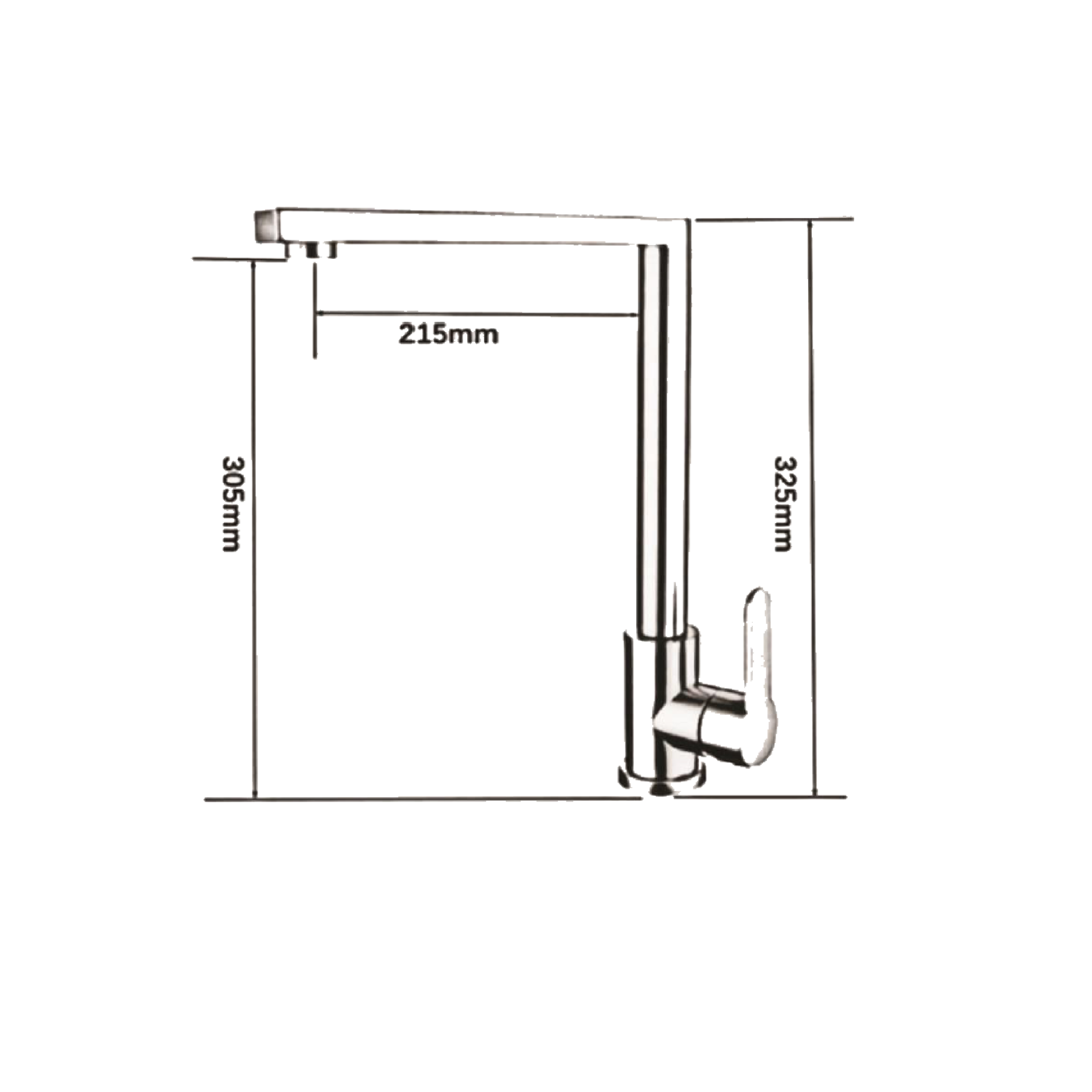 CM Fixed Spout Kitchen Tap 8120 MISCINOX - view 2