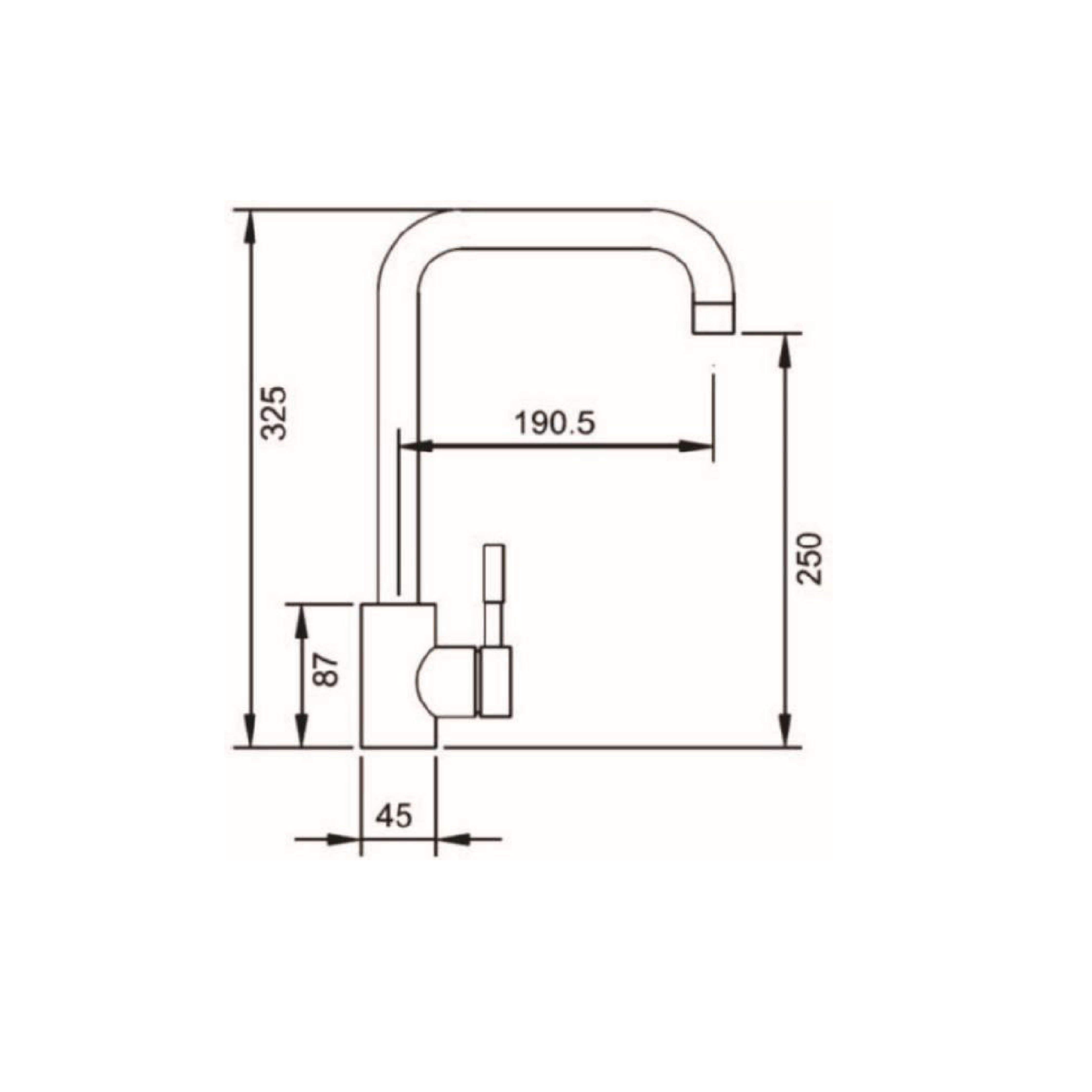 CM Fixed Spout Kitchen Tap 9601MISCINOX - view 2