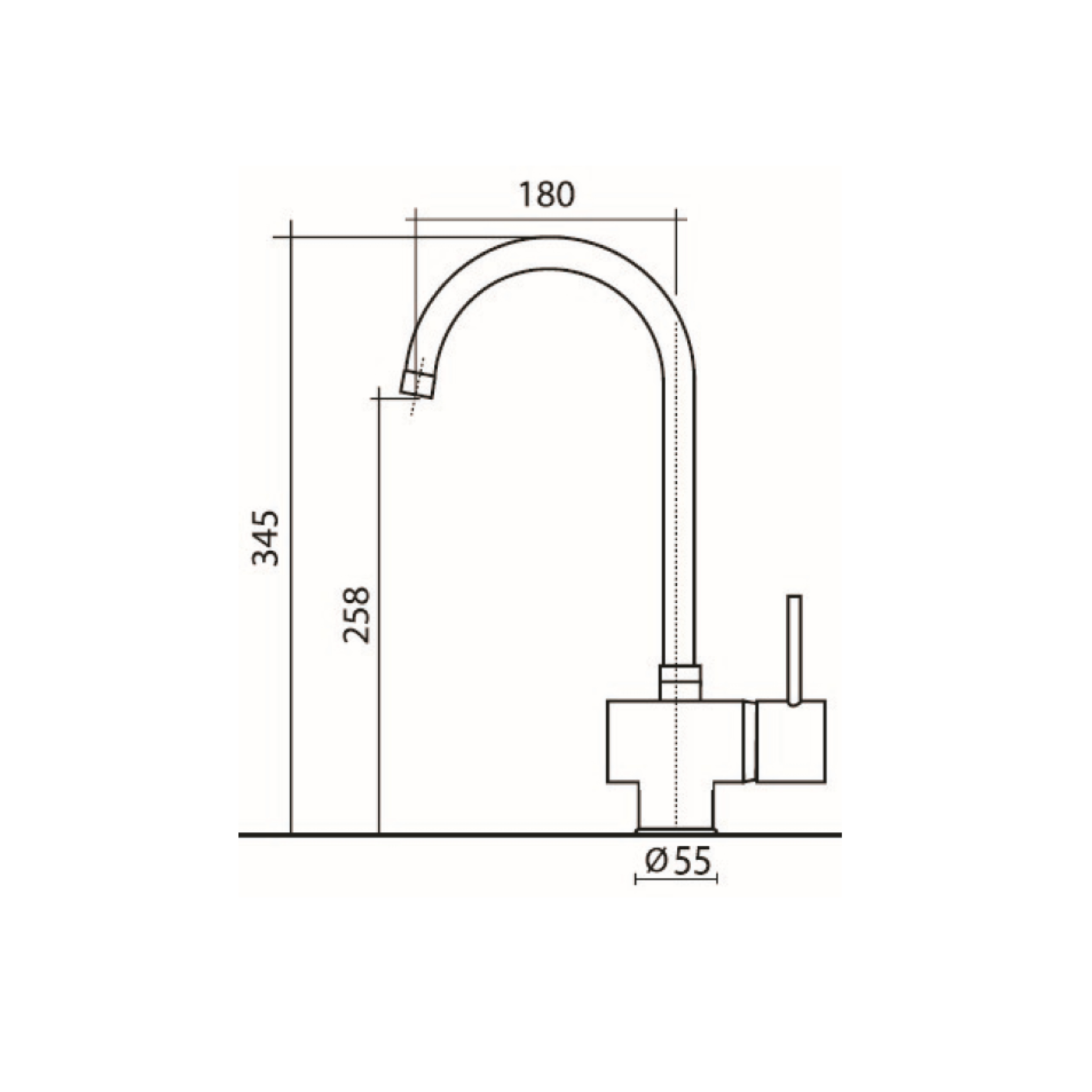 CM Fixed Spout Kitchen Tap (Chrome) 90208MISCCRM - view 2