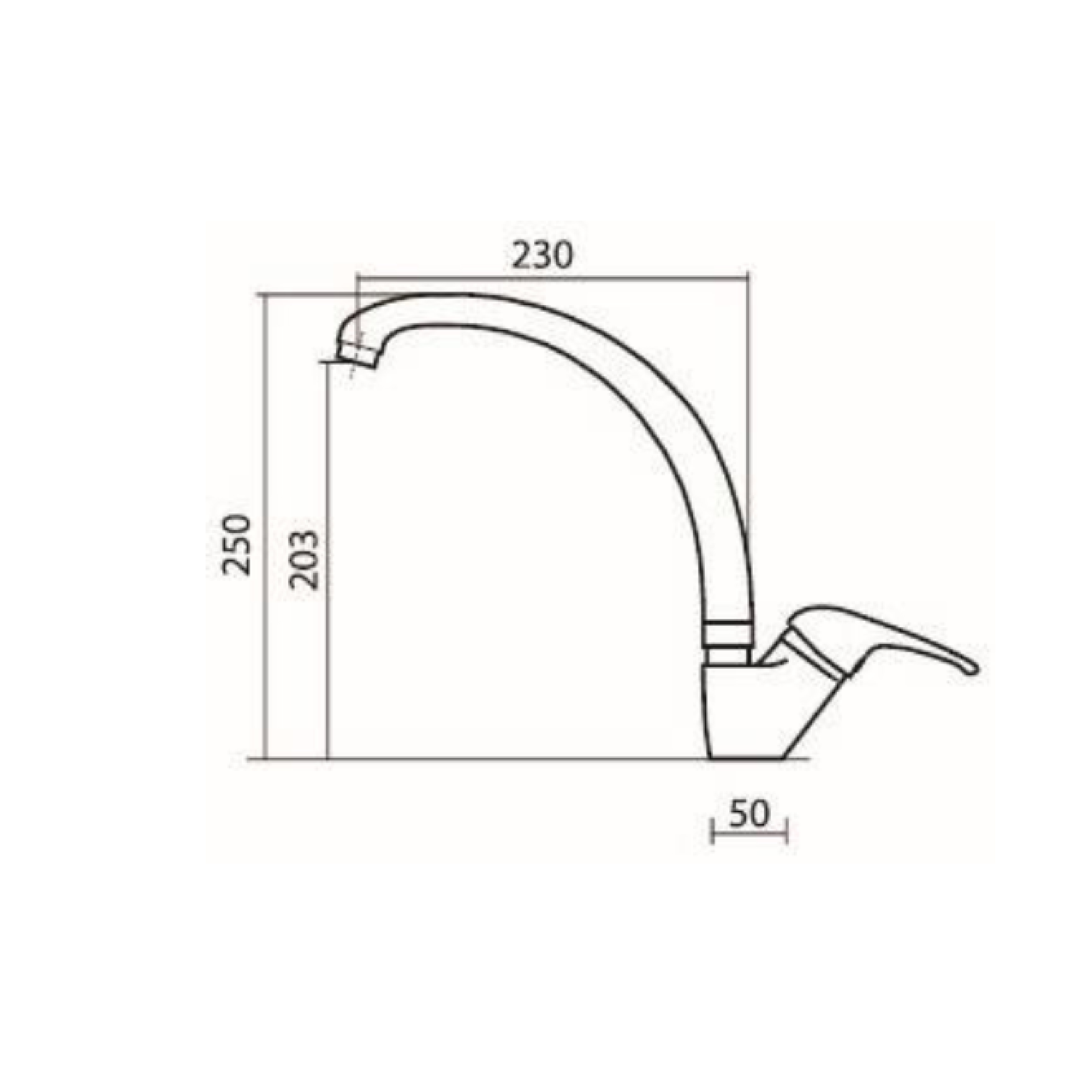 CM Fixed Spout Kitchen Tap (Chrome) 90214MISCCRM - view 2