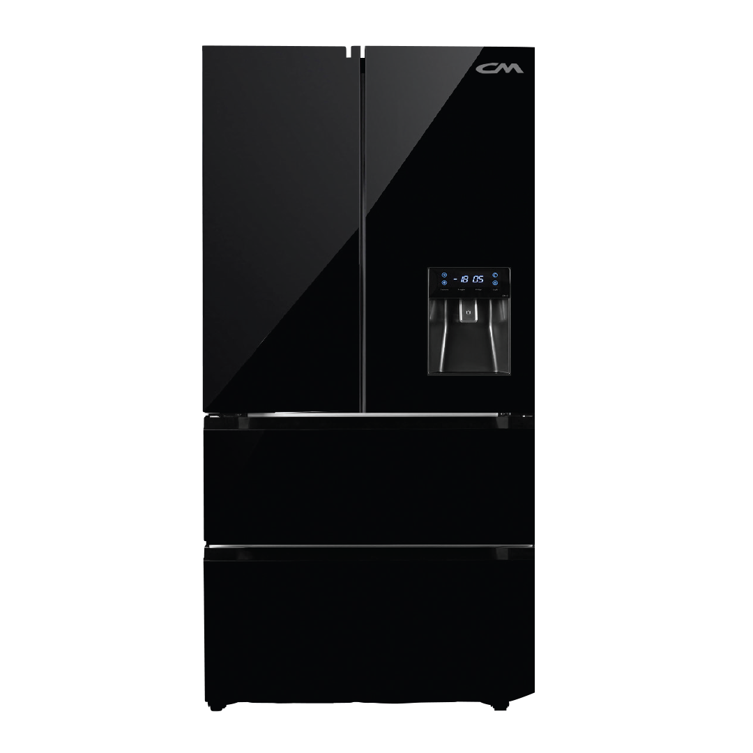 CM Freestanding Fridge Freezer (Black) CM-575WD BLACK GLASS