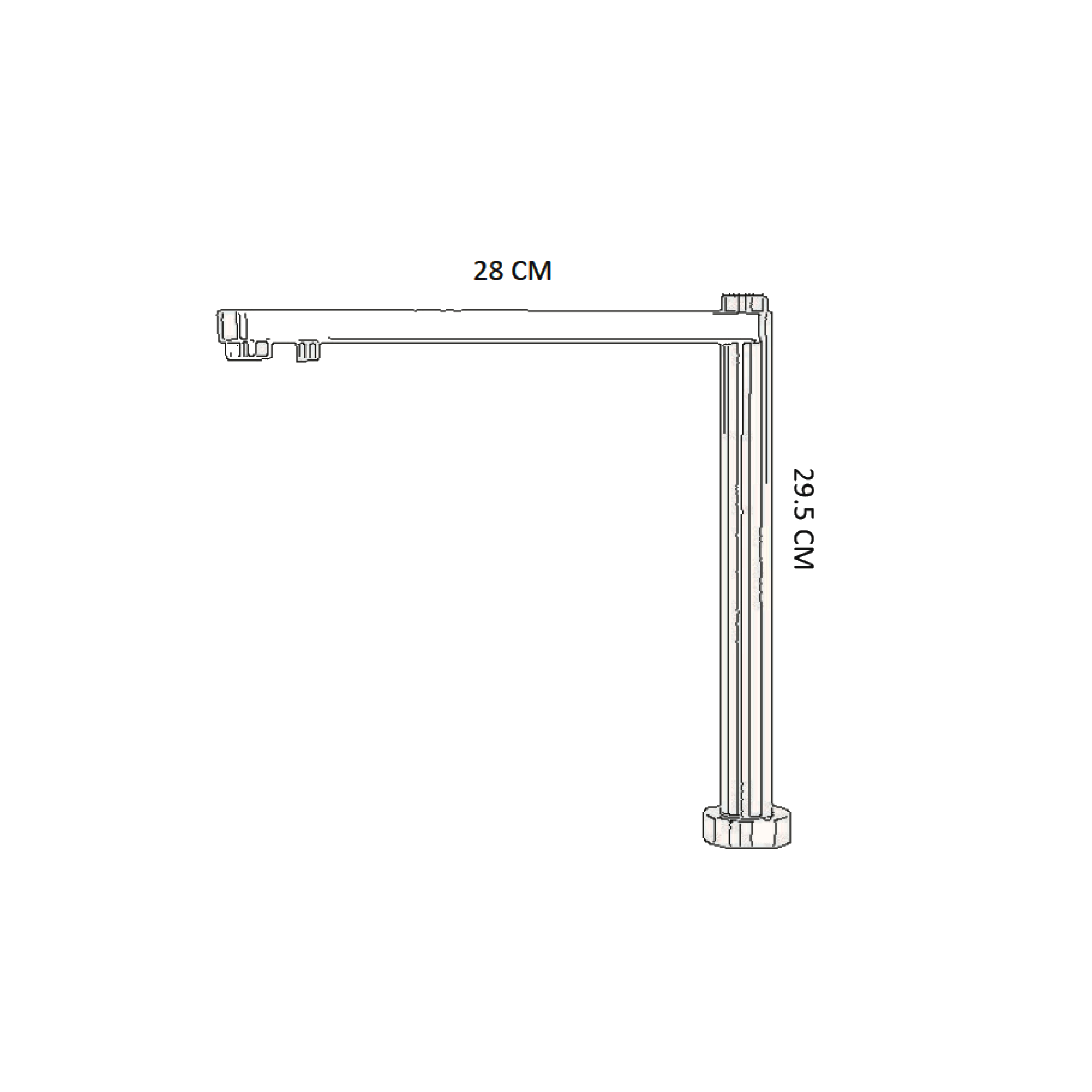 CM Kitchen Tap (Chrome) LSHAPE - view 2