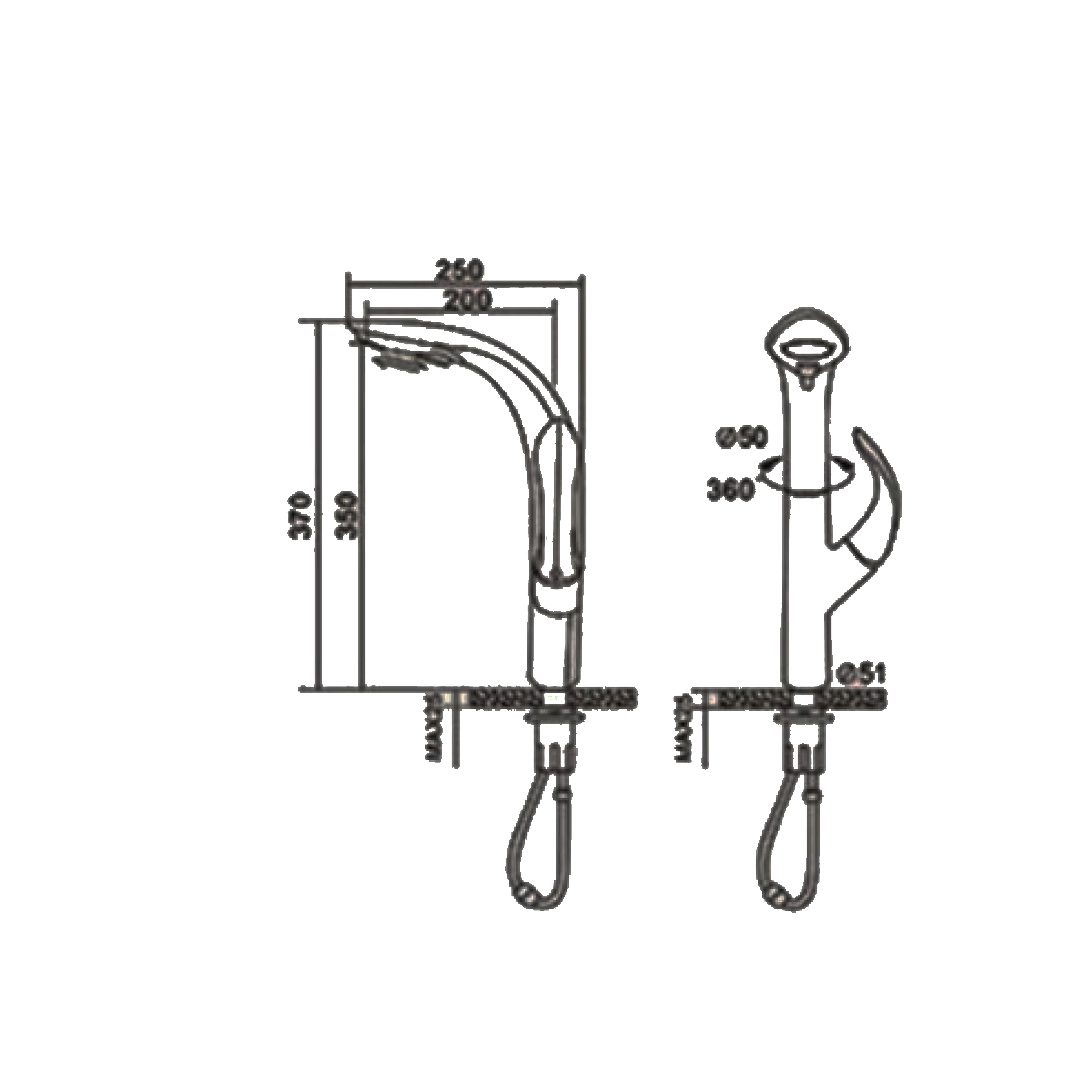 CM Kitchen Tap (Gold) OB-D68 GOLD - view 2