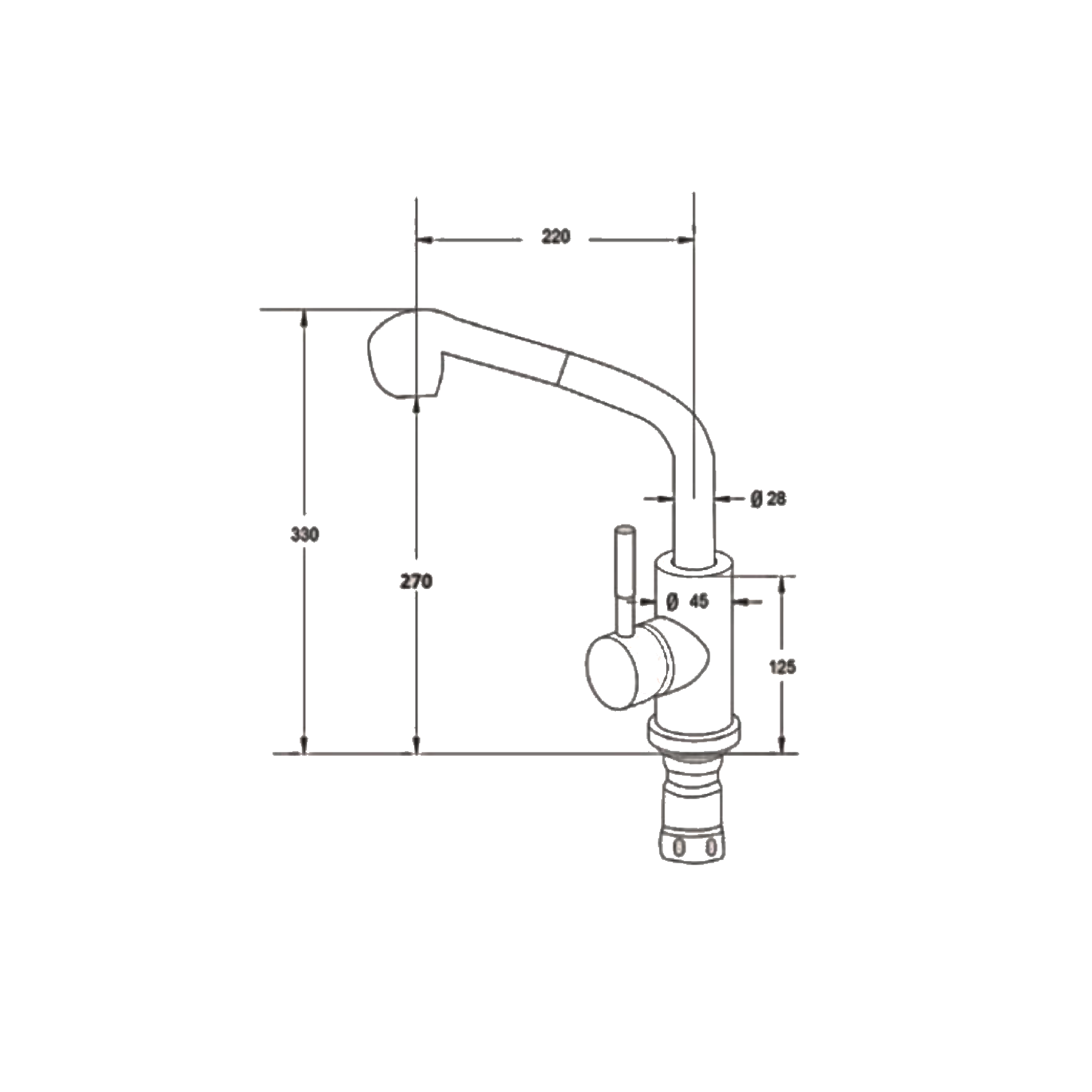 CM Pull-Out Kitchen Tap 9701MISCINOX - view 2