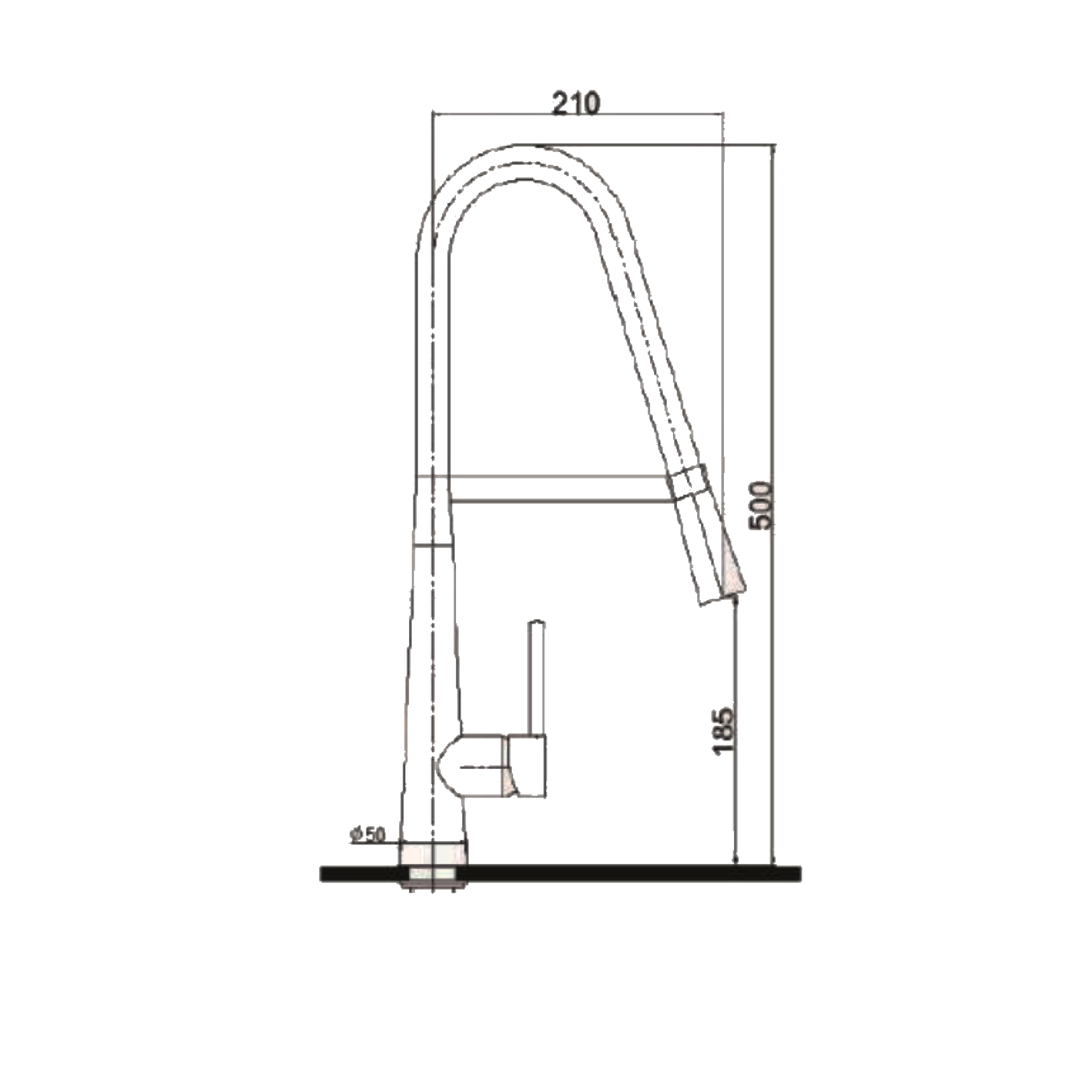 CM Pull-Out Kitchen Tap (Chrome) 9030MISCCRM - view 2