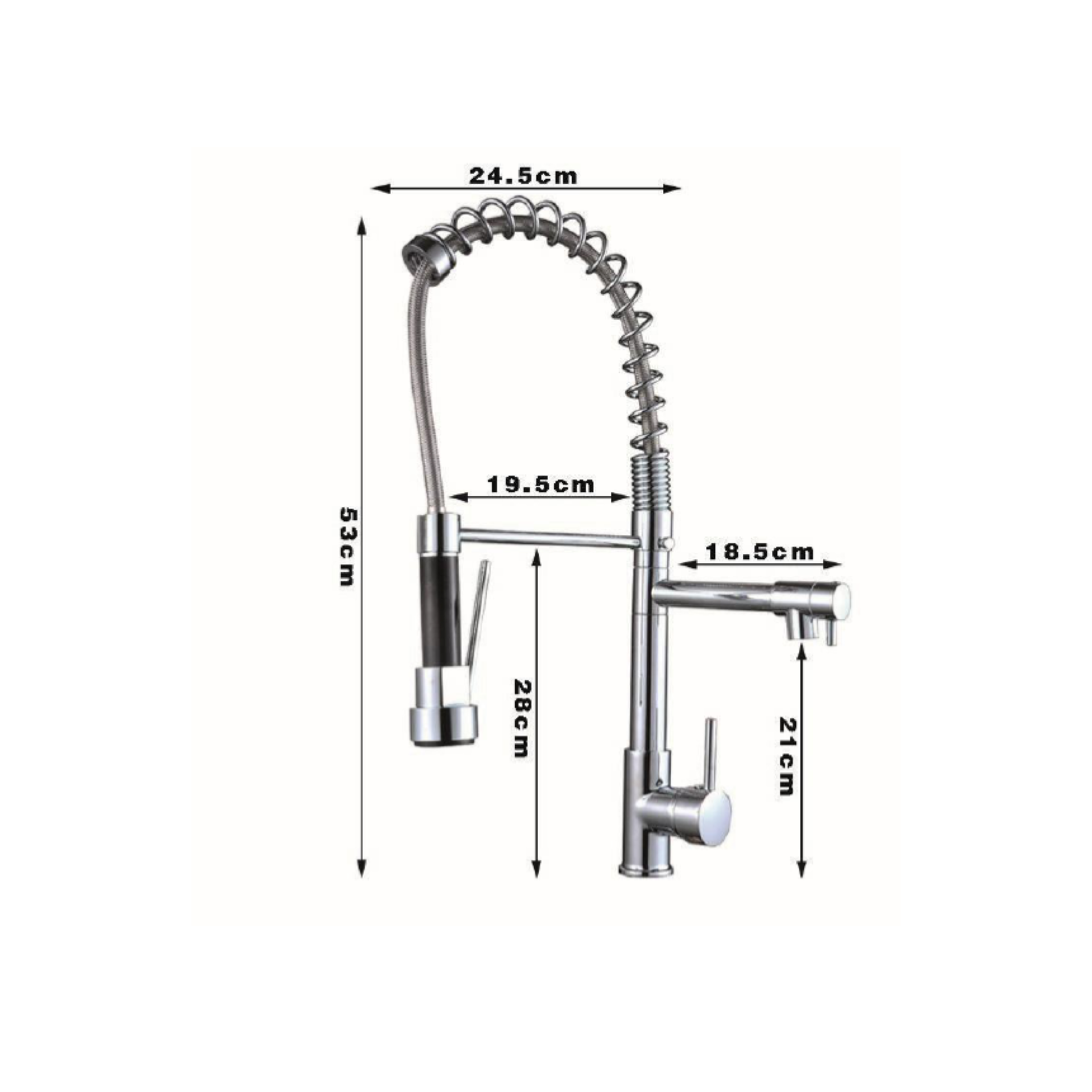 CM Pull-Out Kitchen Tap (Chrome) WD201-C - view 2