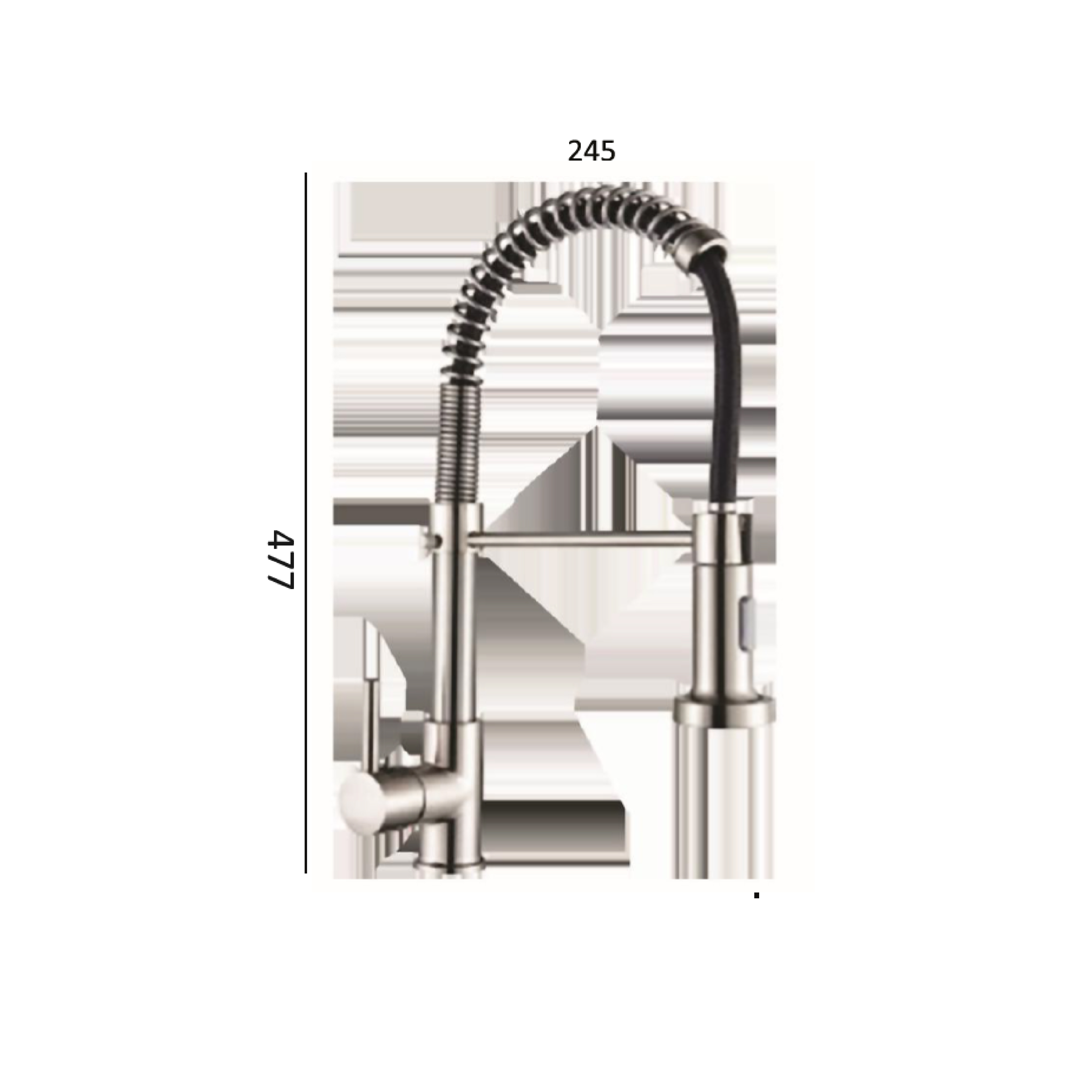 CM Pull-Out Kitchen Tap (Chrome) WD202-C - view 2