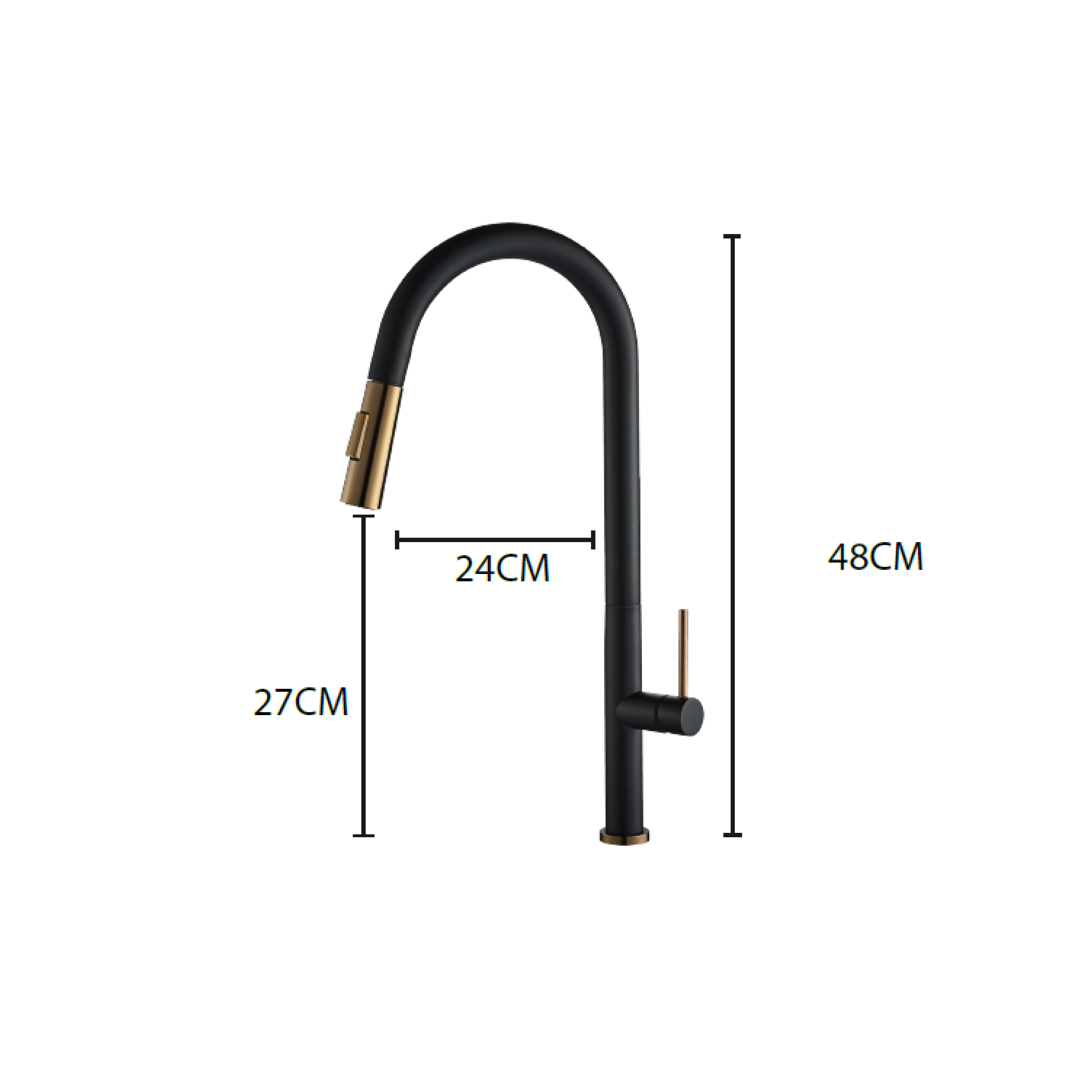 CM Pull-Out Kitchen Tap (Copper) RP9081-BRG - view 2