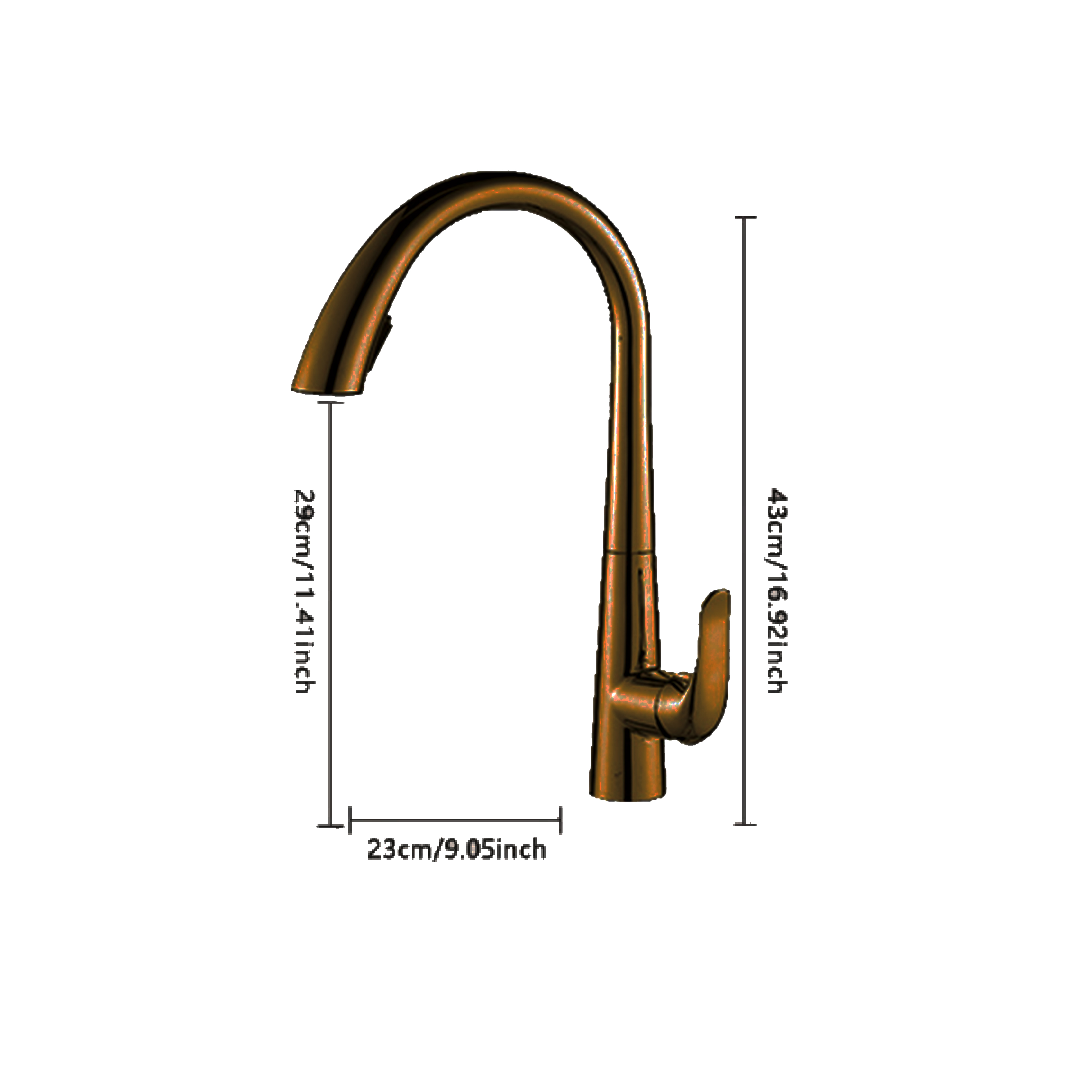 CM Pull-Out Kitchen Tap (Gold) RP9082- G - view 2