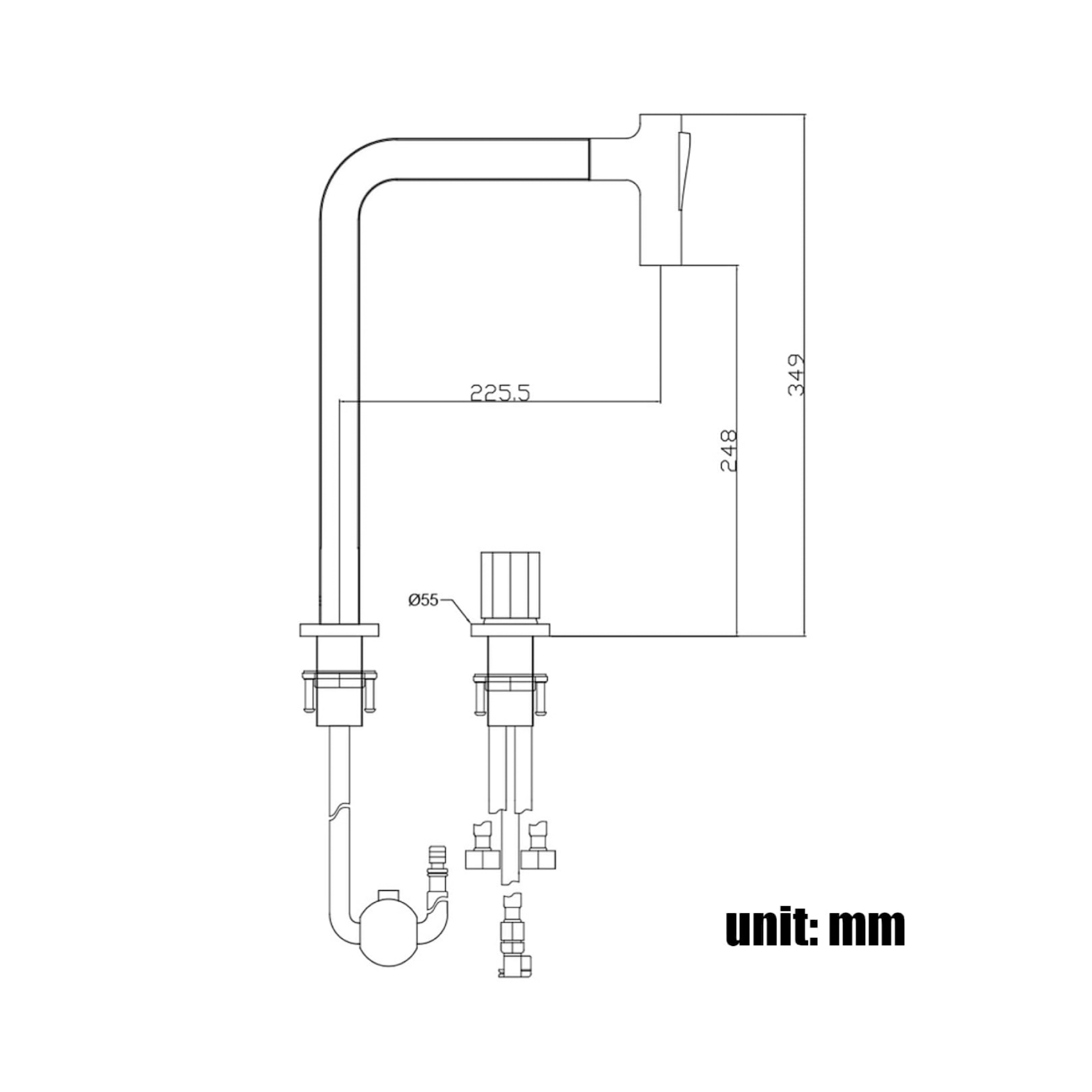 CM Pull-Out Kitchen Tap (Gun Grey) RP9077-GGR - view 2