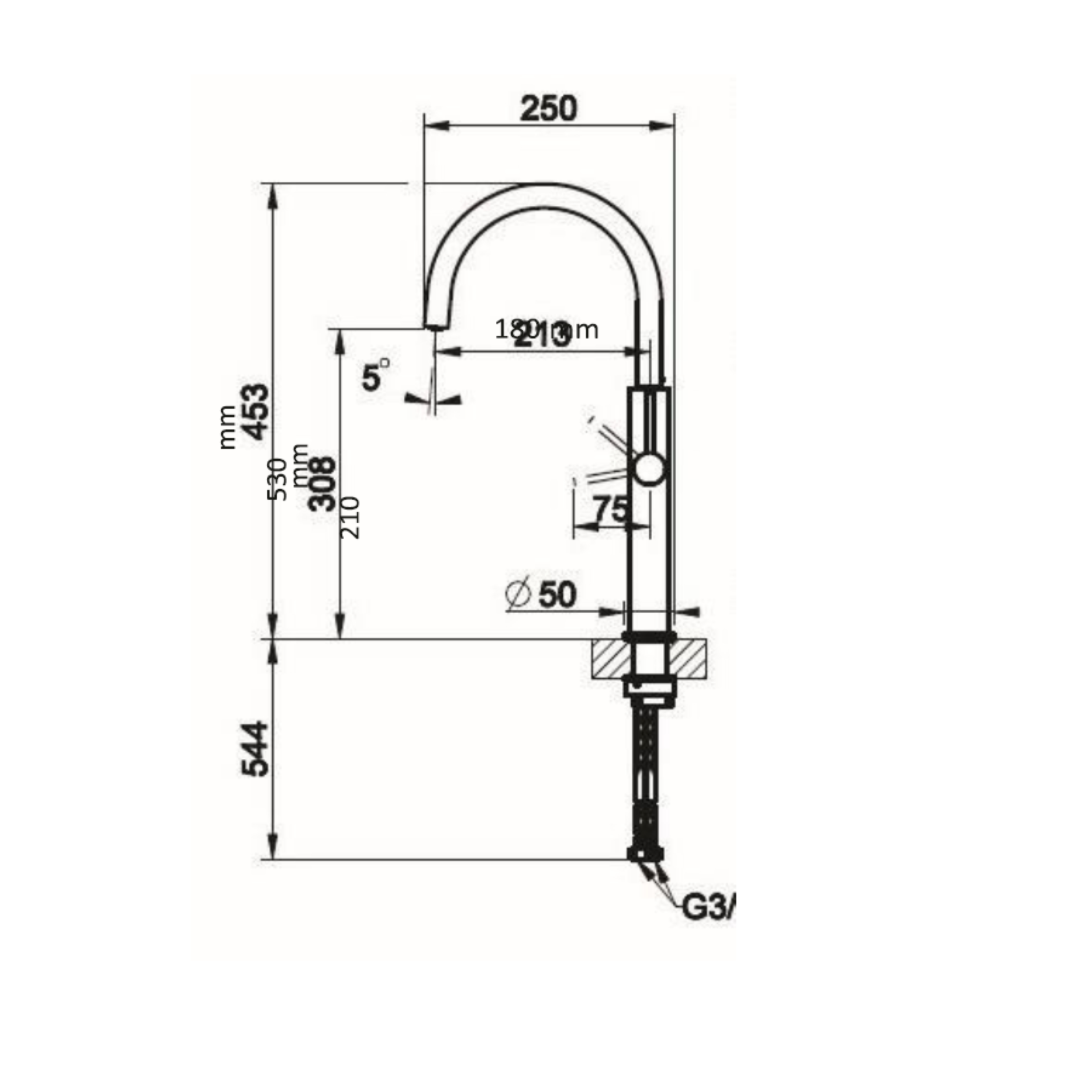 CM Pull-Out Kitchen Tap (Matte Black) R1033B - view 2
