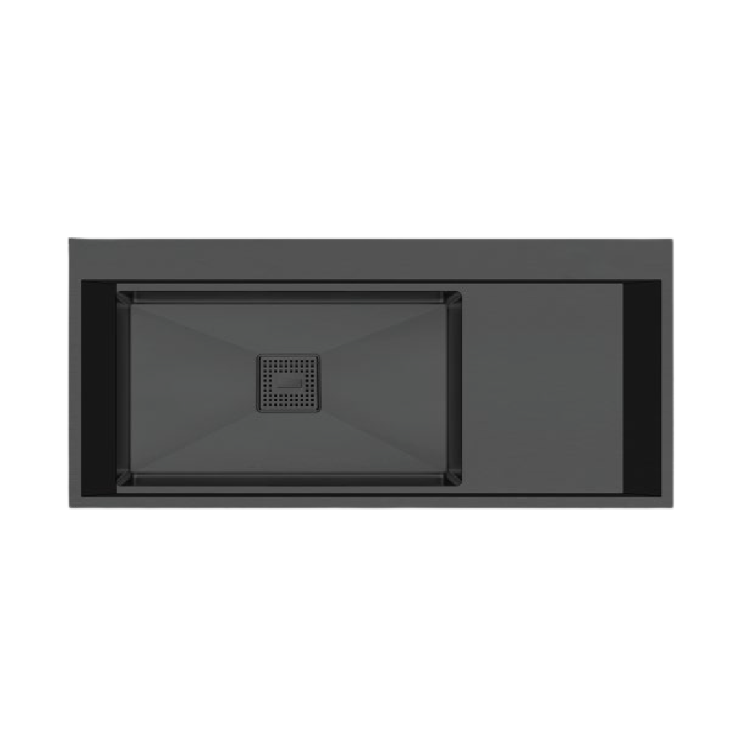 Elite 116 cm Single Bowl Inset Sink (Nano Black) MARS SBSD11650B