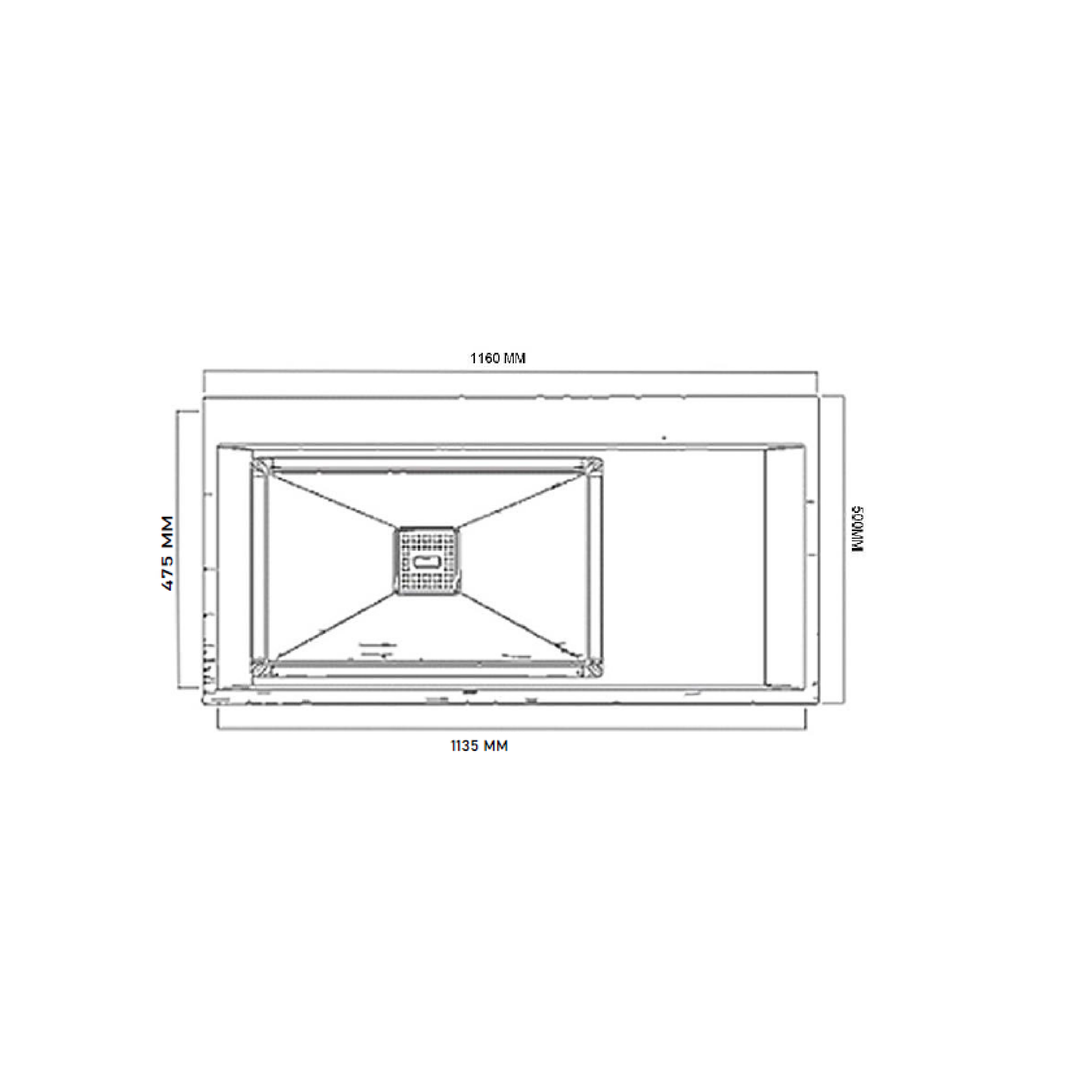Elite 116 cm Single Bowl Inset Sink (Nano Black) MARS SBSD11650B - view 2