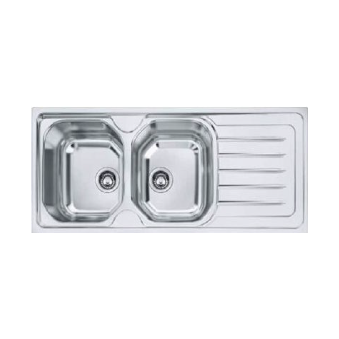Elite 120 cm Double Bowl Inset Sink (Stainless Steel) EARTH 22 DBSD