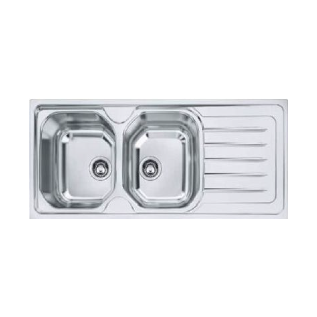 Elite 120 cm Double Bowl Inset Sink (Stainless Steel) JUPITER 18 DBSD