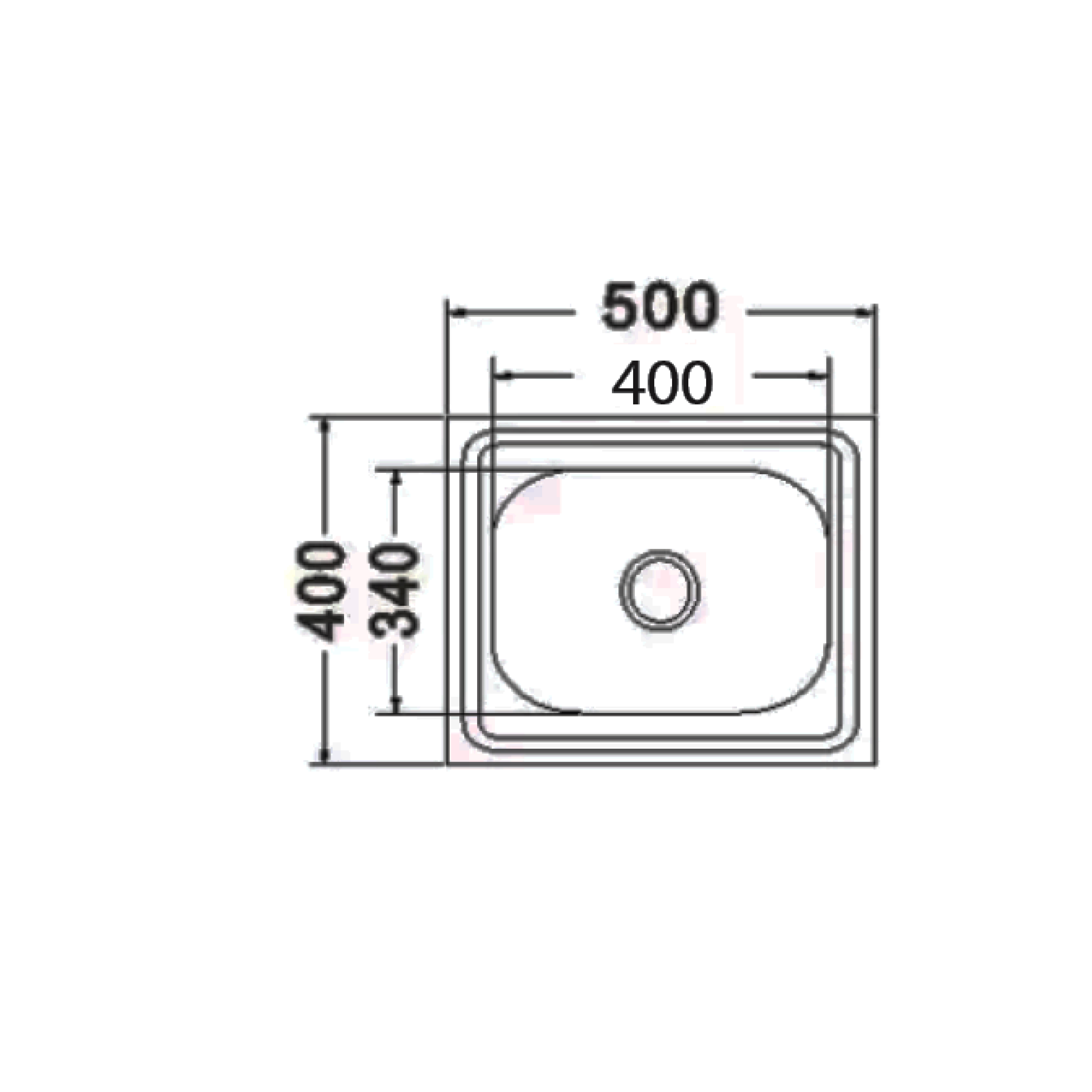 Elite 40 cm Single Bowl Inset Sink (Stainless Steel) AE500 - view 2