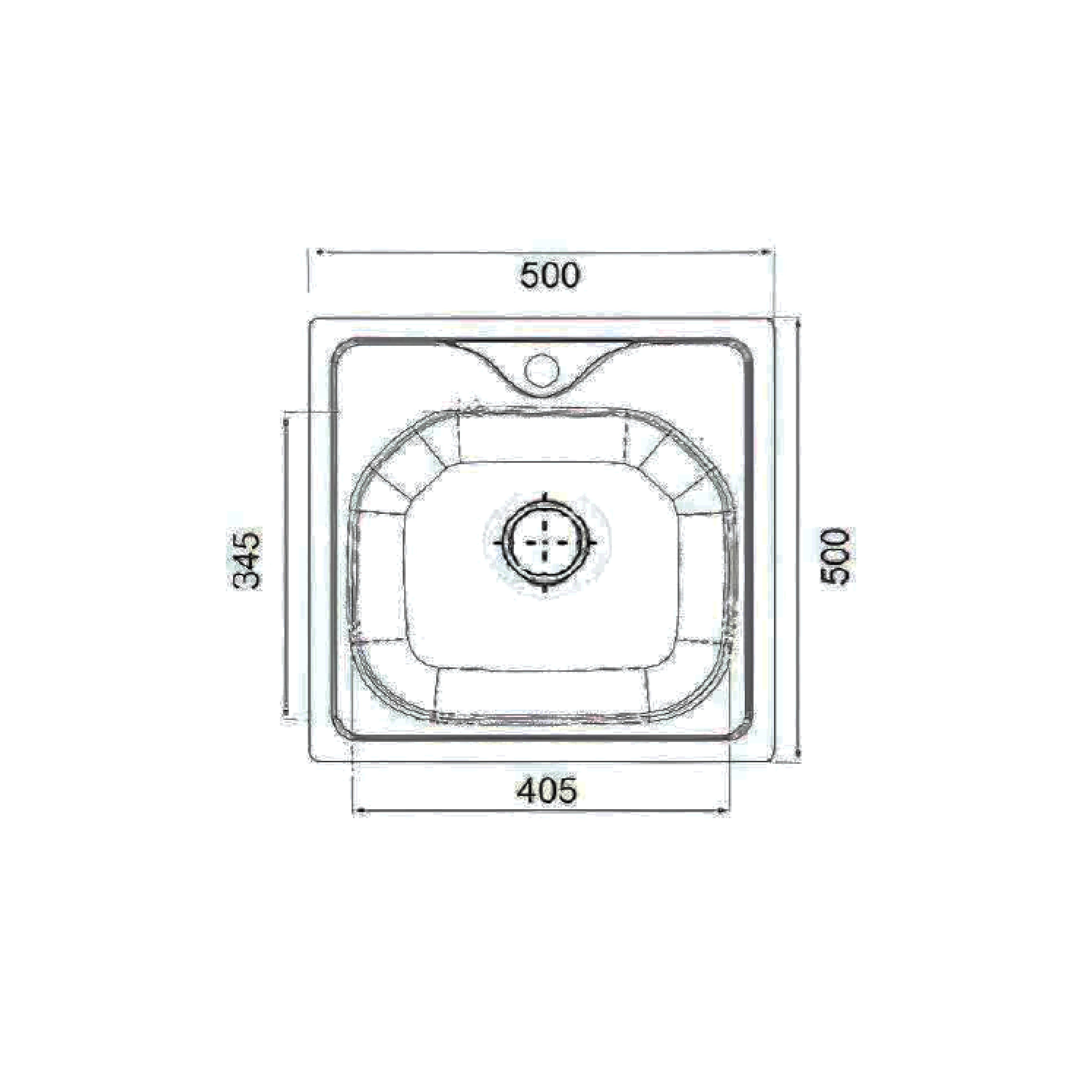 Elite 60 cm Single Bowl Inset Sink (Stainless Steel) AE490 - view 2