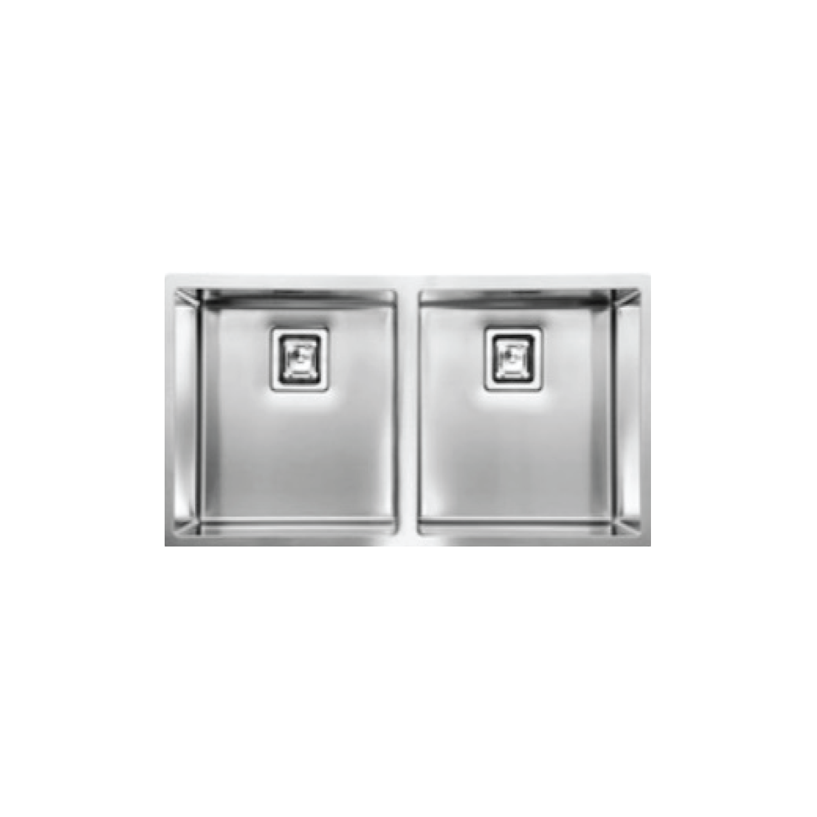 Elite 77 cm Double Bowl Undermount Sink (Stainless Steel) HMD7744 SSSQ