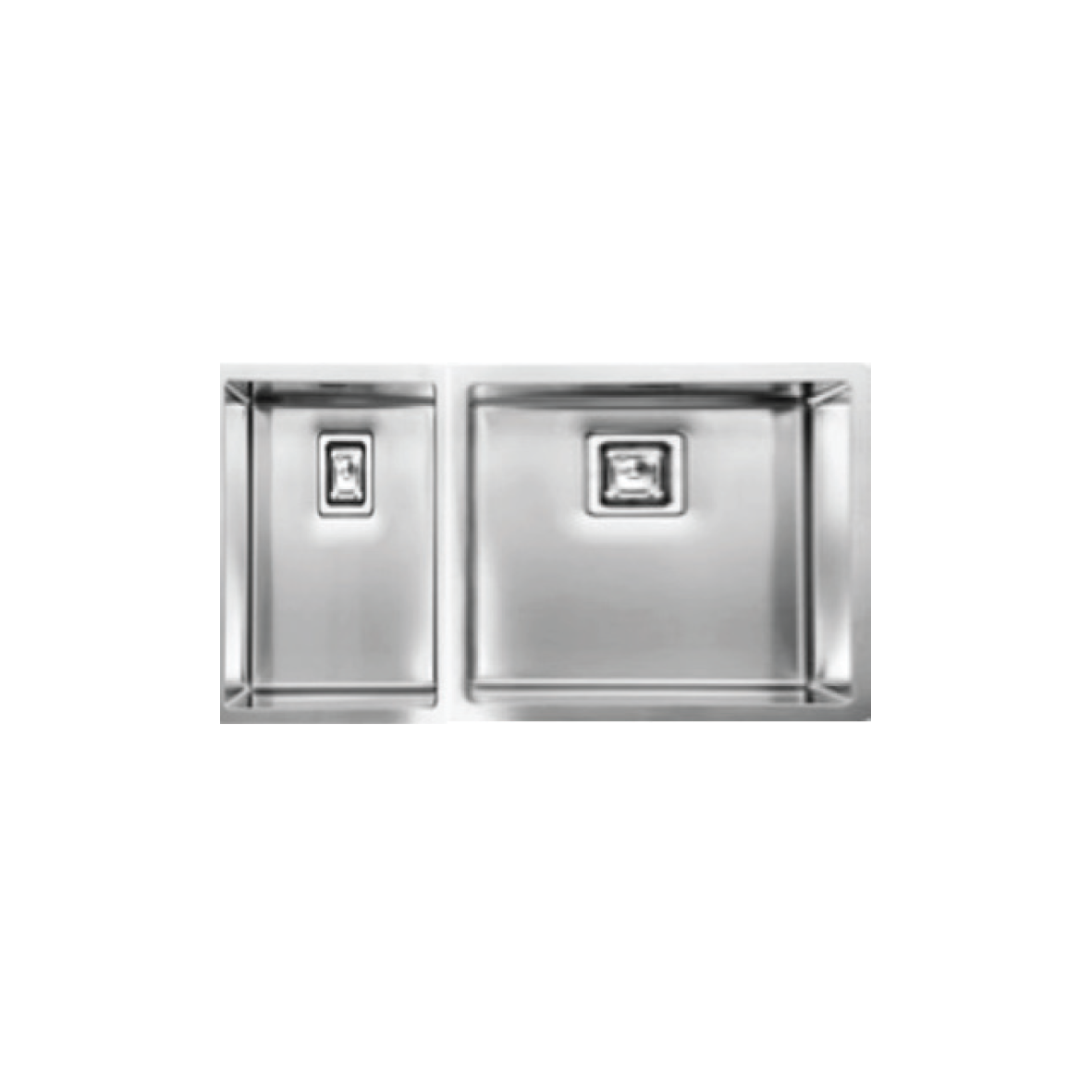 Elite 77 cm Double Bowl Undermount Sink (Stainless Steel) HMH7744 SSSQ