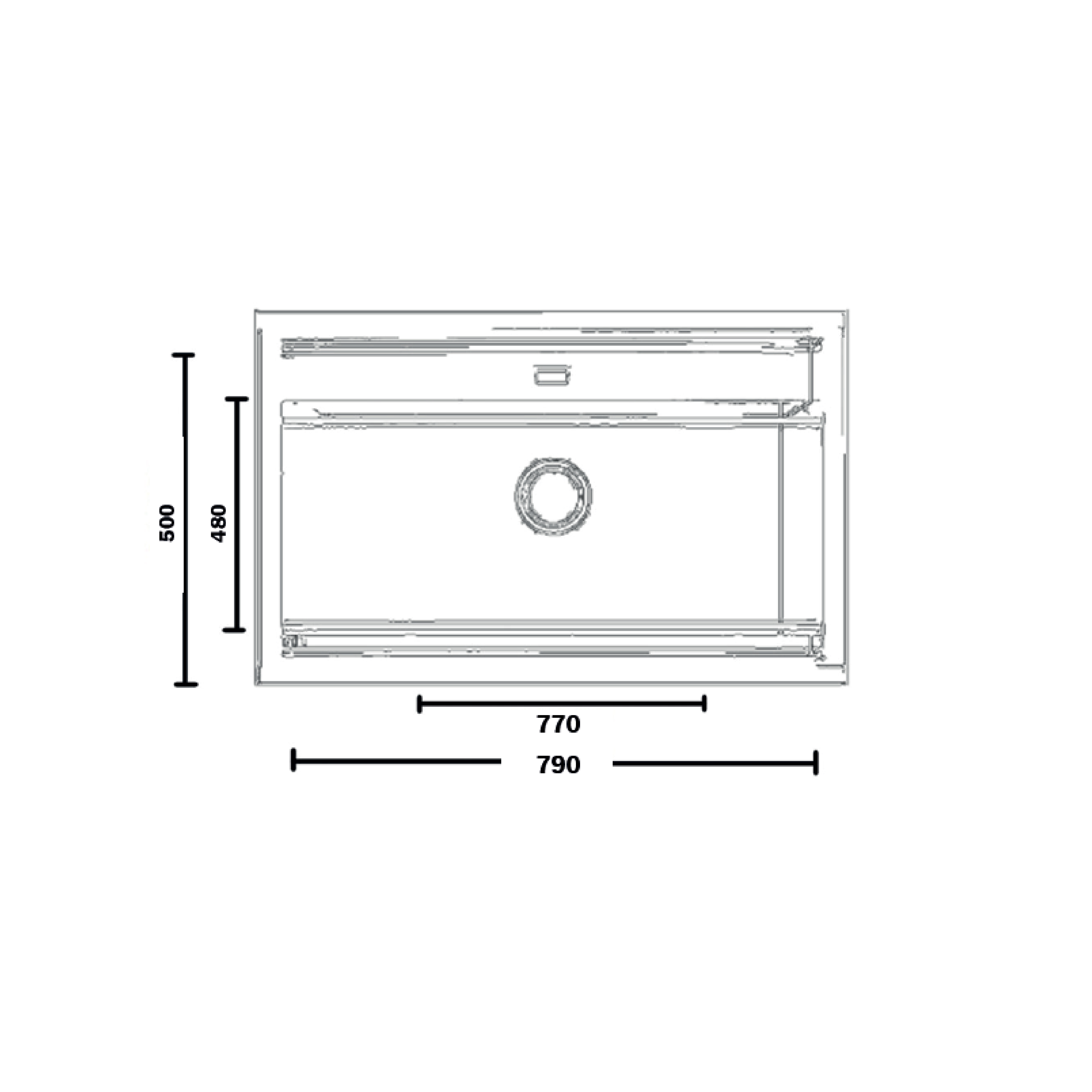Elite 79 cm Single Bowl Inset Sink (Nano Black) MK7950NB - view 2