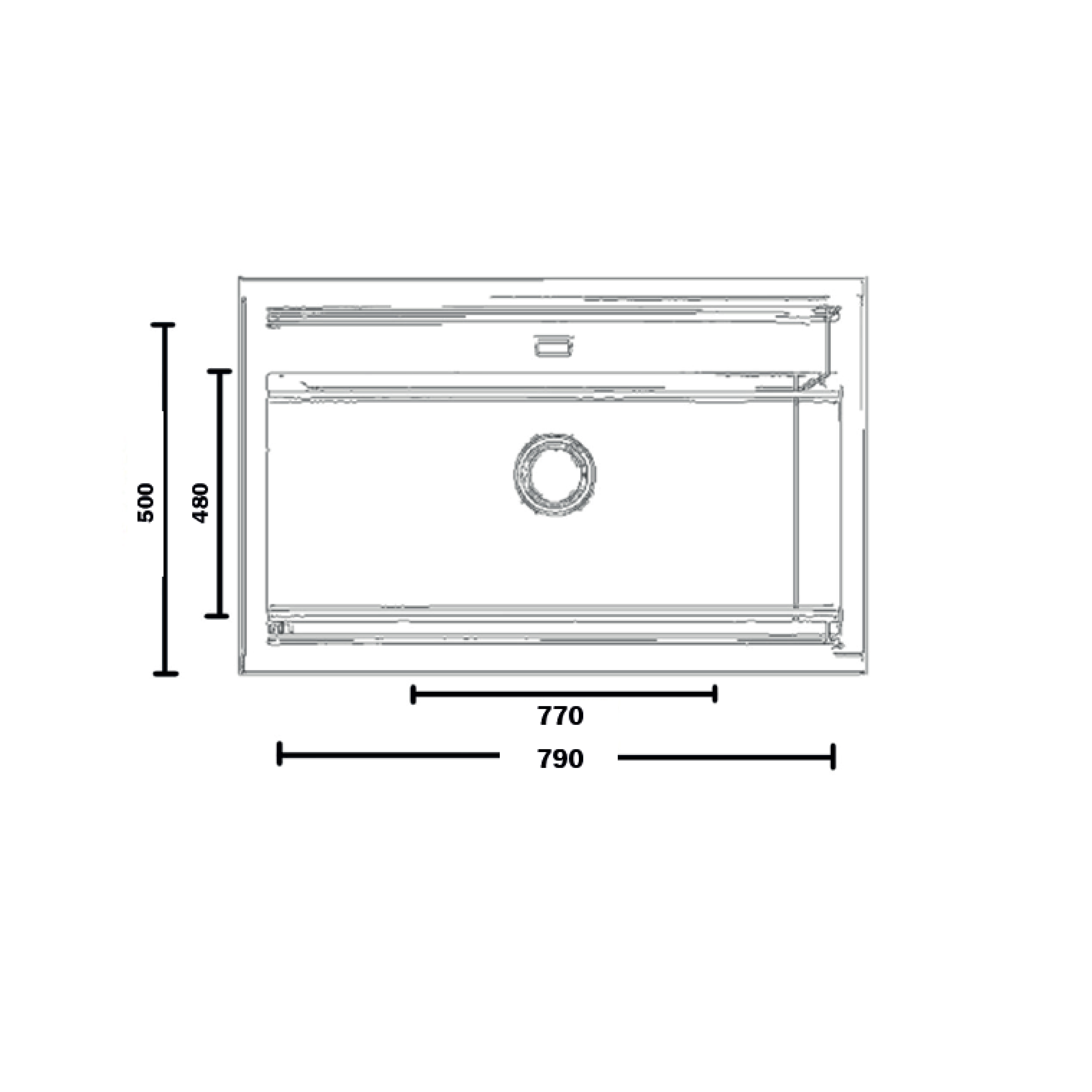 Elite 79 cm Single Bowl Inset Sink (Stainless Steel) MK7950 - view 2
