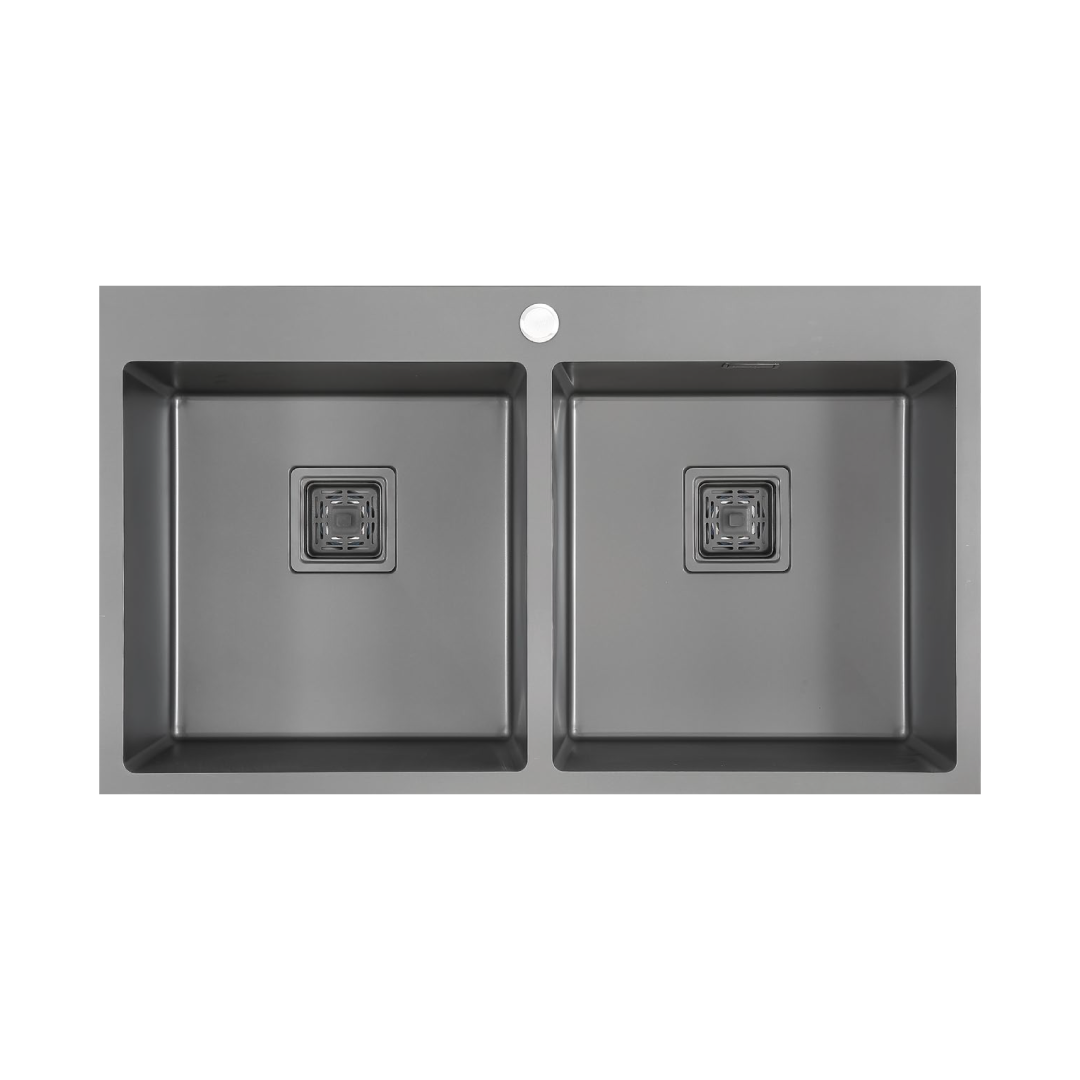 Elite 86 cm Double Bowl Inset Sink (Stainless Steel) MKD8650B