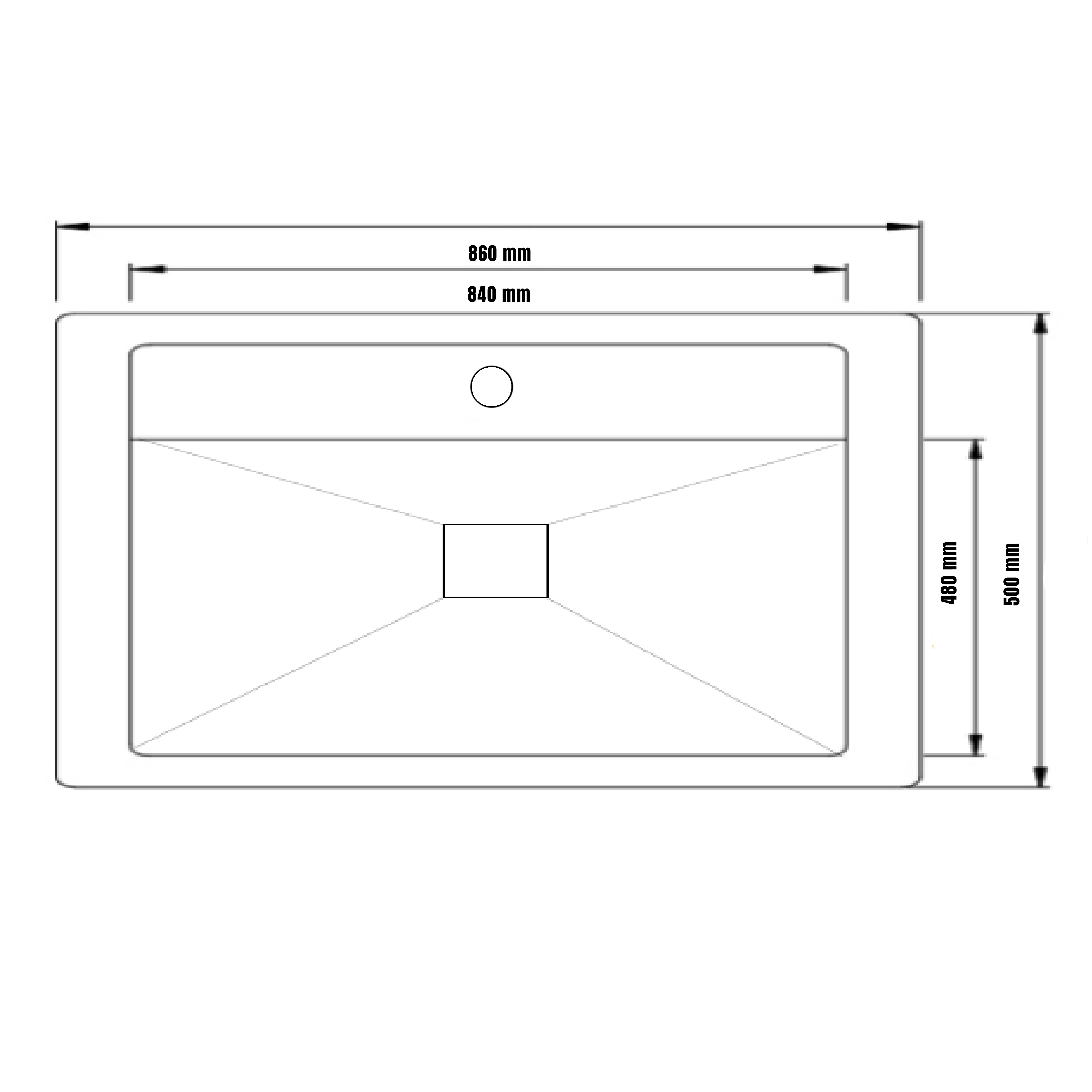 Elite 86 cm Single Bowl Inset Sink (Stainless Steel) MK8650B - view 2