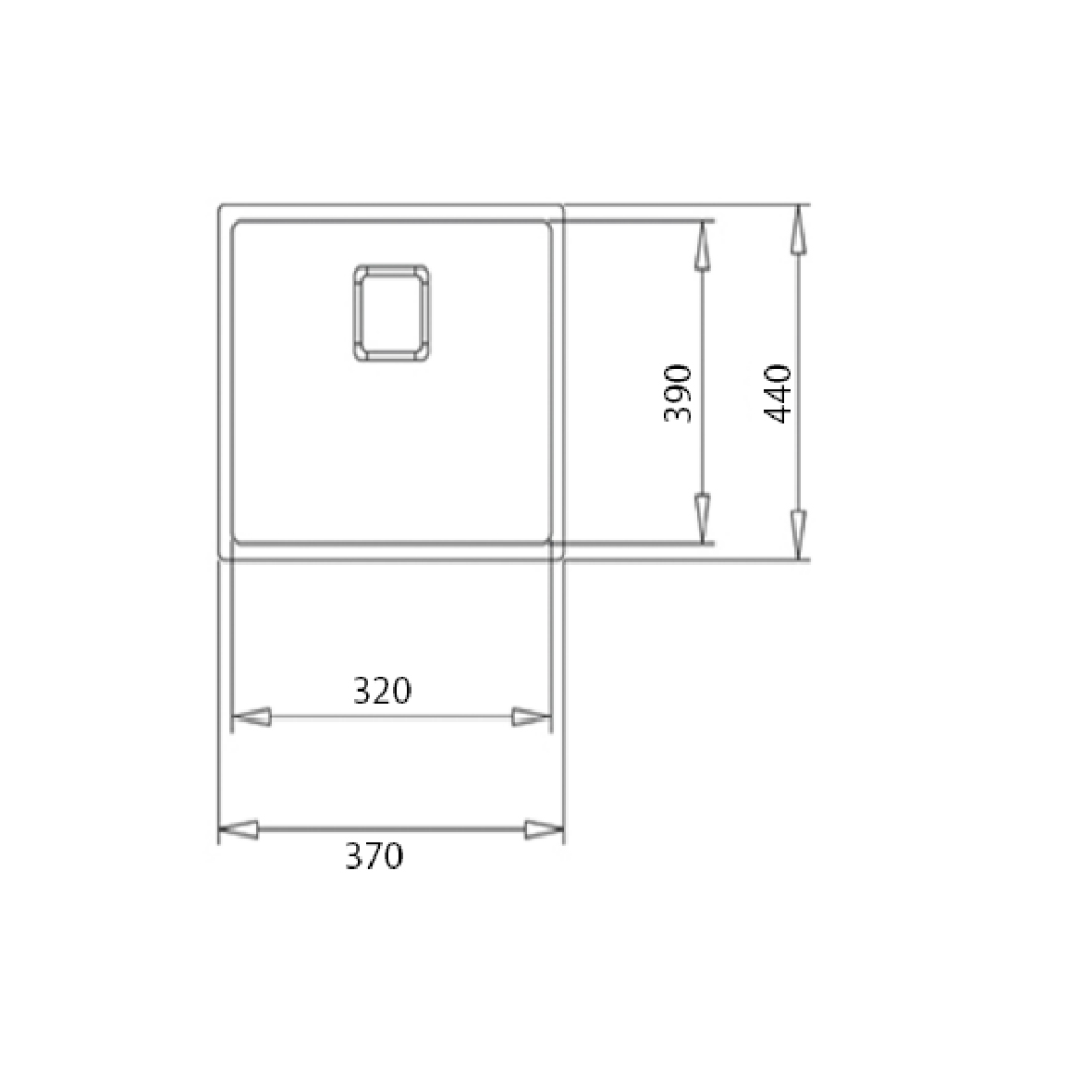 Elite Single Bowl Sink (Stainless Steel) HM3744 SSSQ - view 2