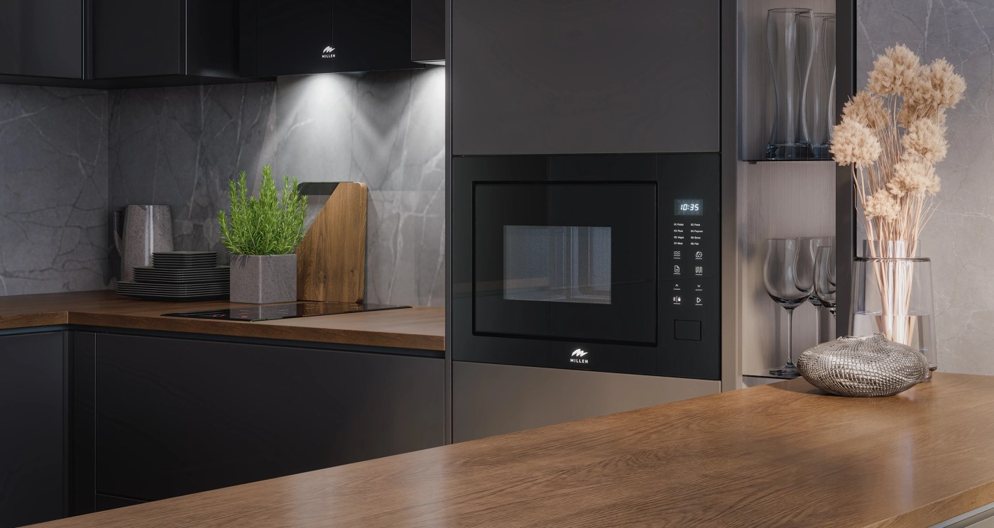 Millen MBW 341 BL 60cm Built-in Microwave with Grill