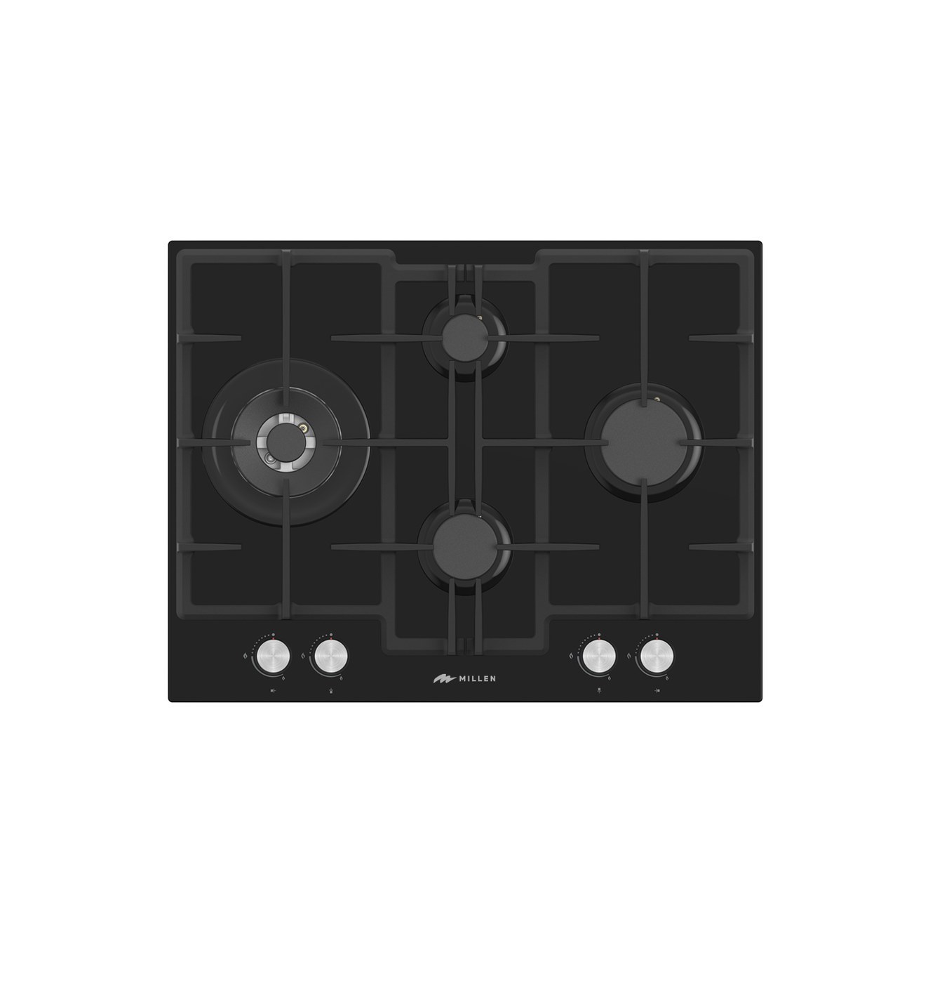 Millen MGHG 6502 BL 56 cm Gas on Glass Hob