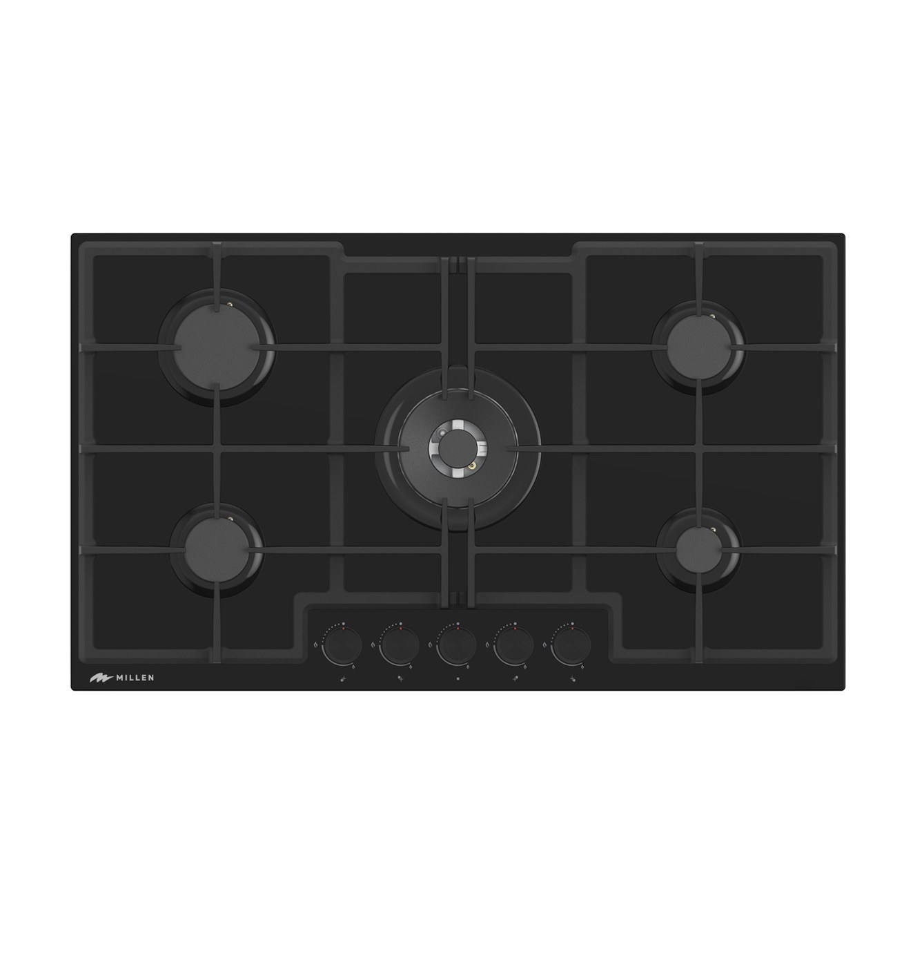 Millen MGHG 9002 BL 90cm Gas on Glass Hob