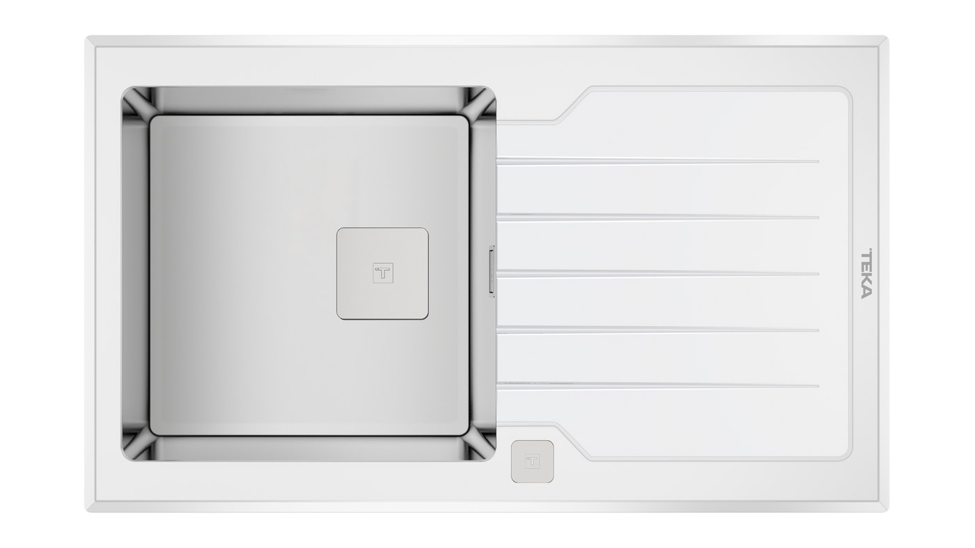 Teka Maestro Diamond RS15 86 White Glass Sink