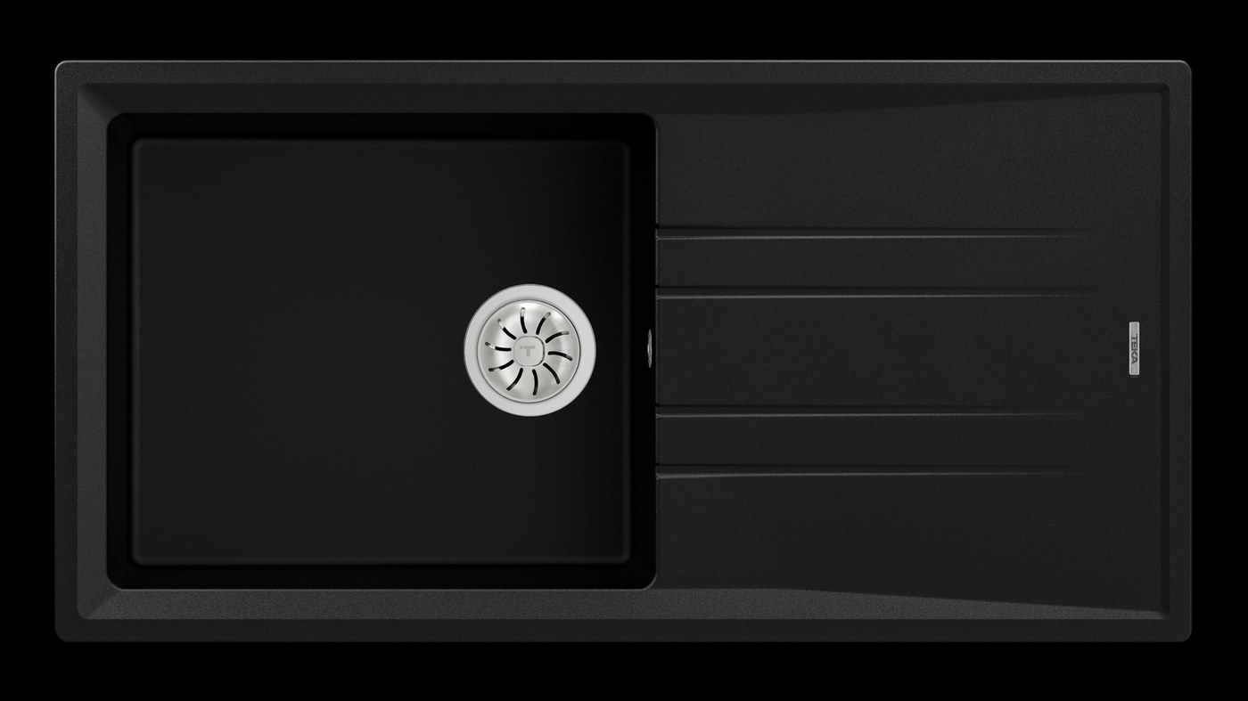 Teka Maestro STONE 60 L-TG 1B 1D BC 48 cm Inset Kitchen Sink