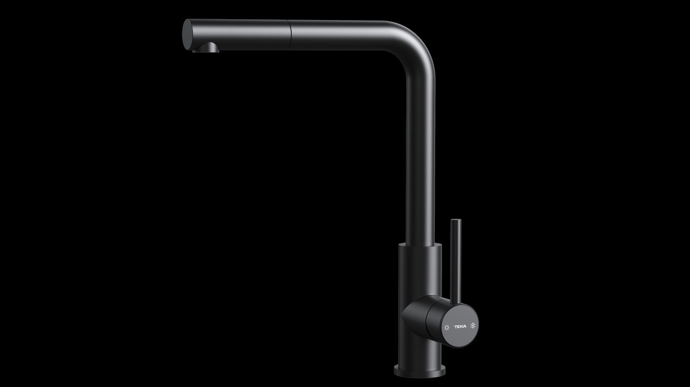 Teka NEW TOTAL UNI 9331 BK High Pull-out Kitchen Mixer Tap